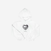 2000Archives Crop Matt Love Hoodie Off White