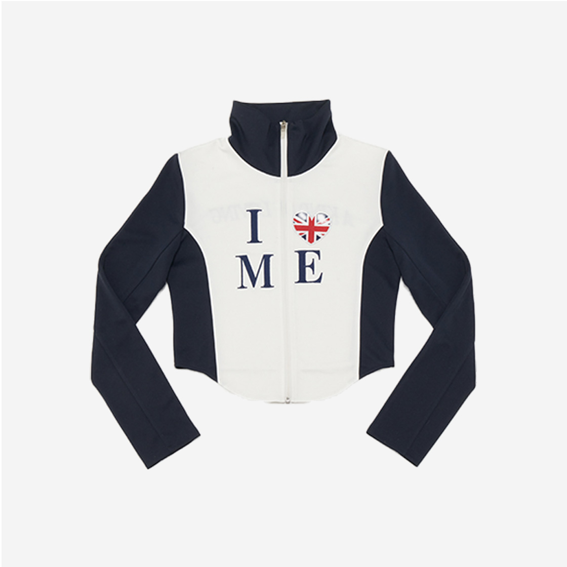 2000아카이브스 아이러브미 저지 집업 화이트 네이비