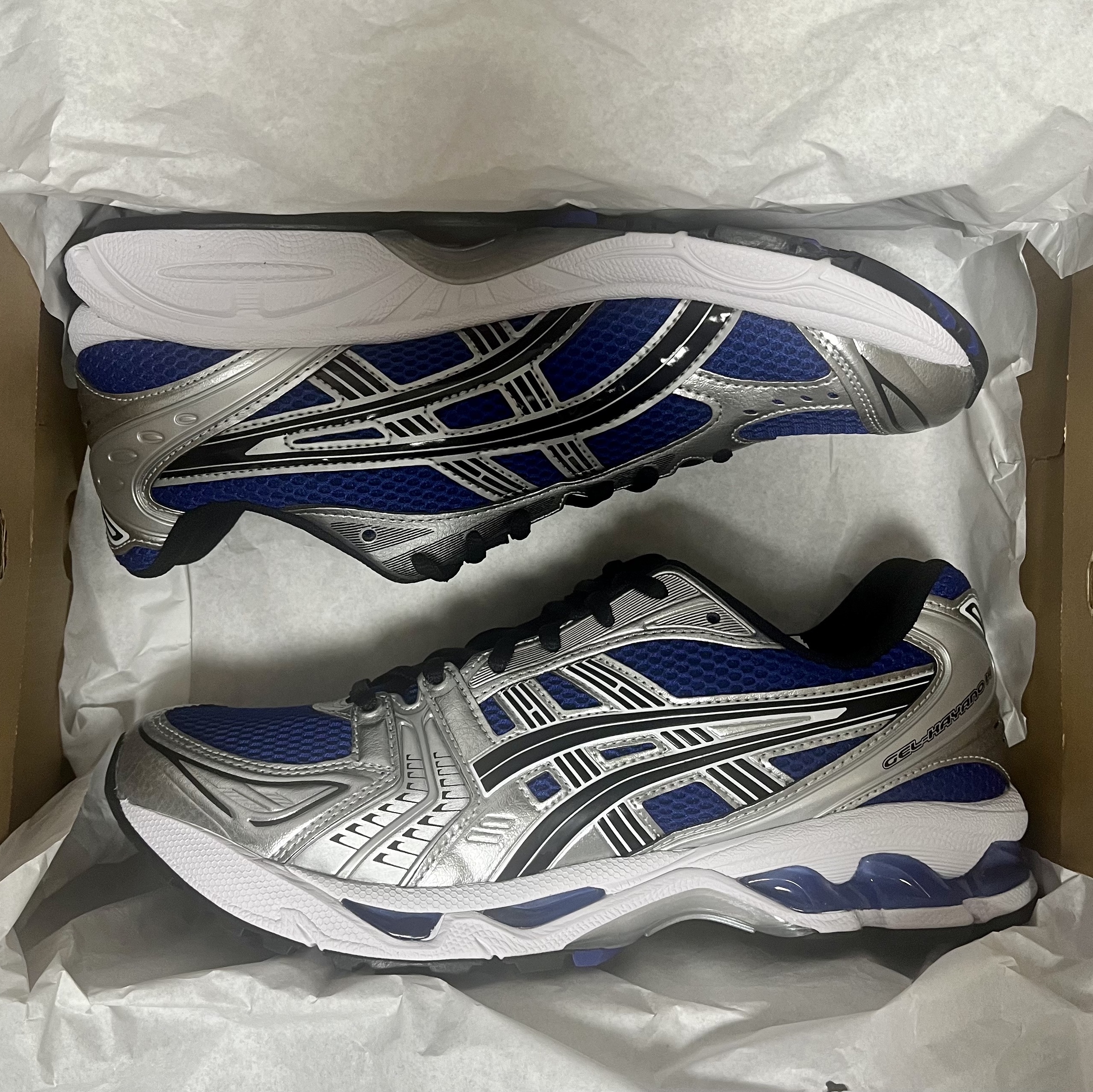Asics Gel-Kayano 14 Monaco Blue Black 착용 스타일