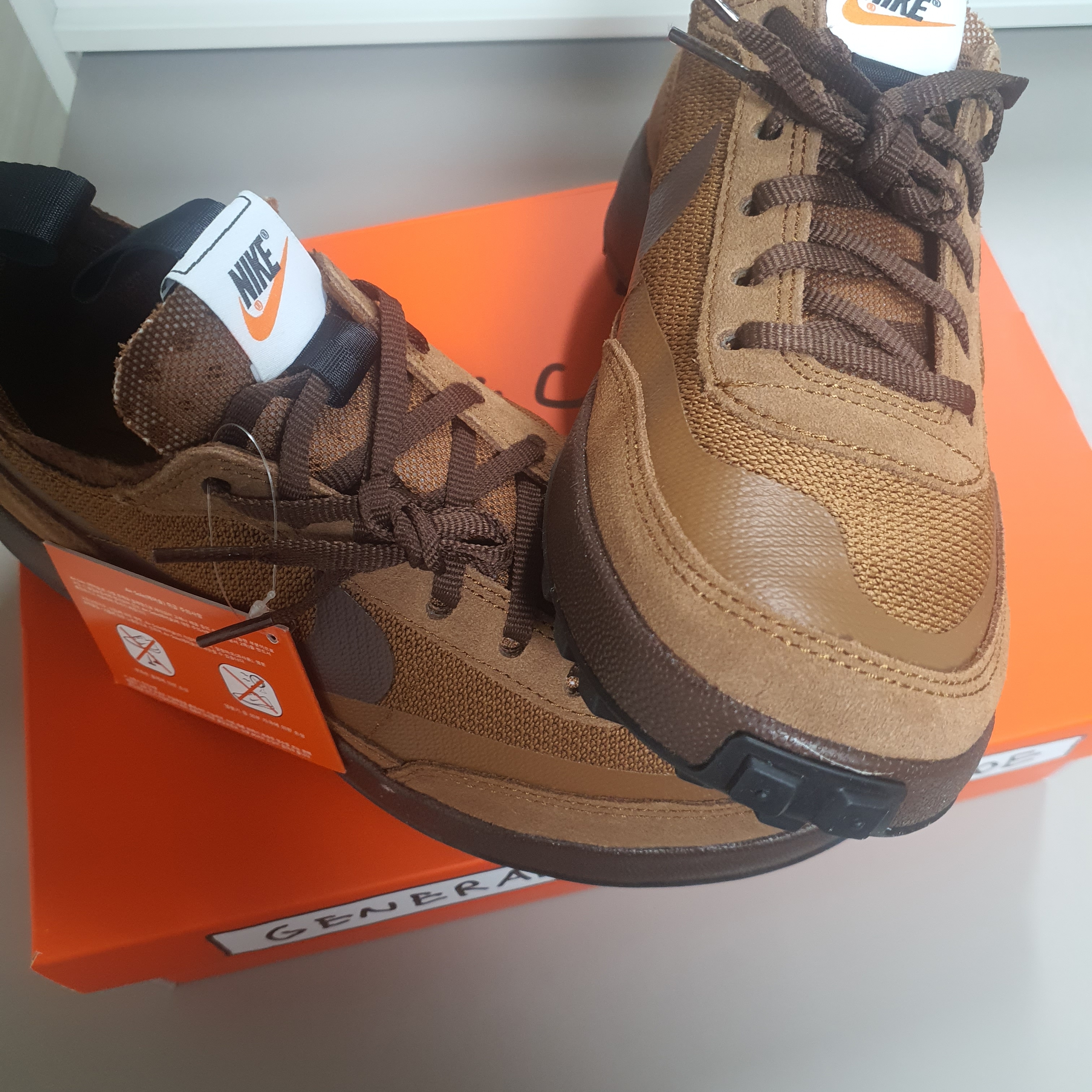 Nike x Tom Sachs General Purpose Shoe Brown, Nike x Stussy Air Penny II Black 착용 스타일 - 5