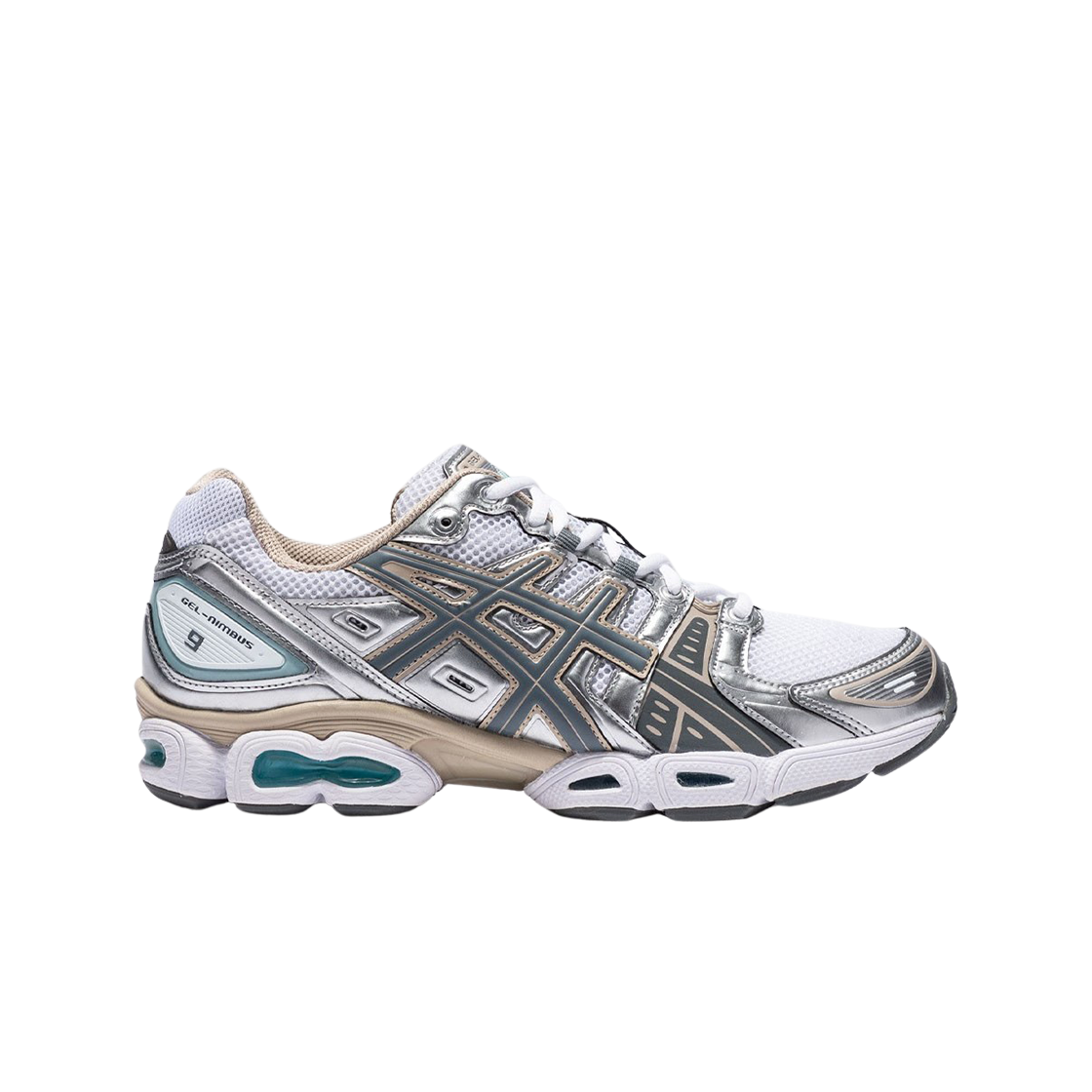 아식스 젤 님버스 9 화이트 스틸 그레이(Asics Gel-Nimbus 9 White Steel Gray)