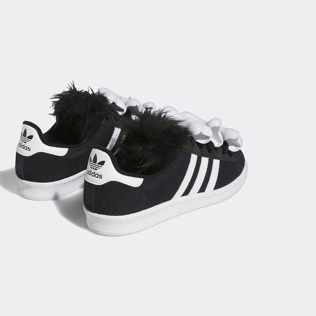 Adidas x Jeremy Scott Bones Campus 80s Black 착용 스타일 - 3