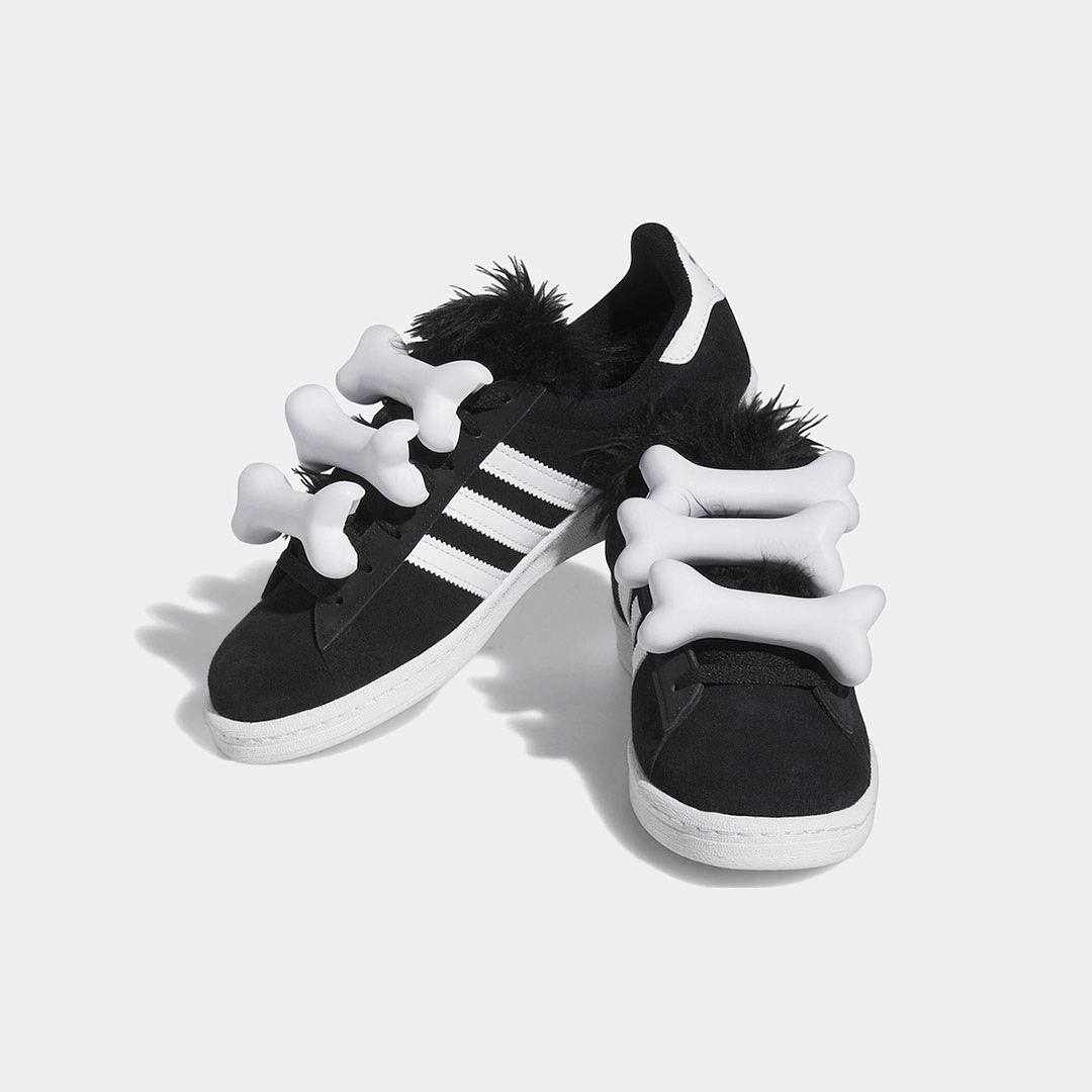 Adidas x Jeremy Scott Bones Campus 80s Black 착용 스타일 - 2