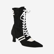 2000Archives No.2 Denim Heeled Boots Black Denim
