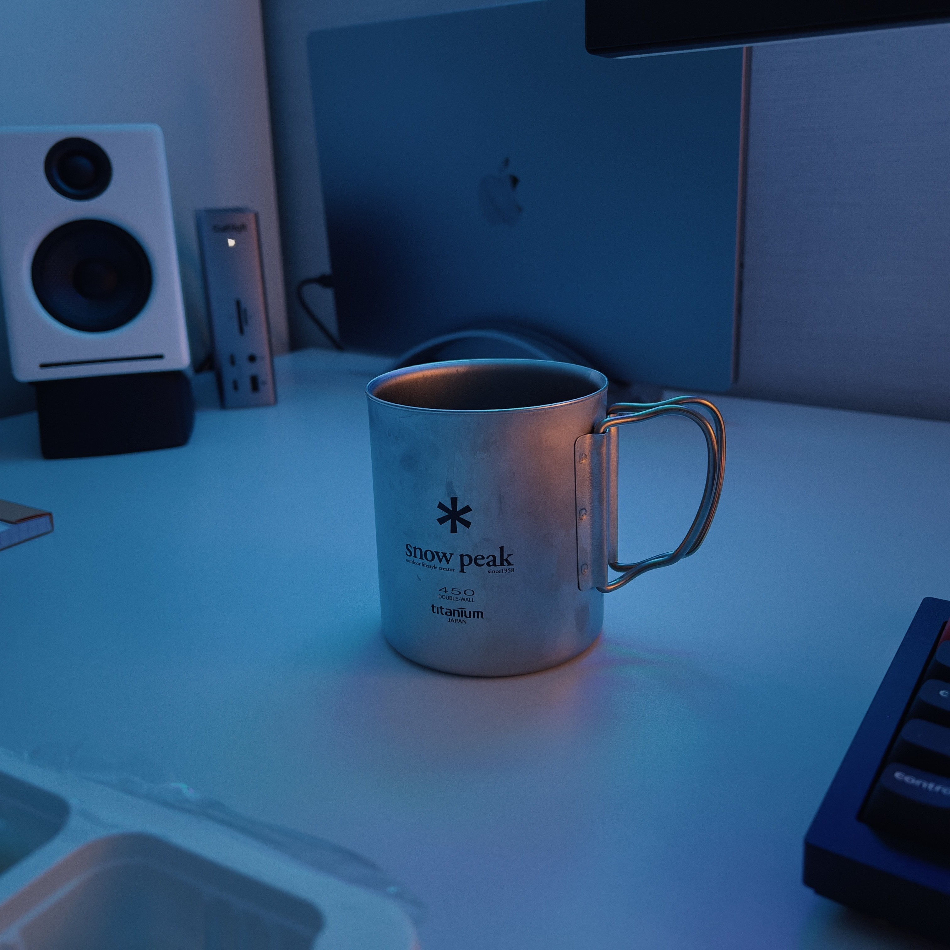Snow Peak Titanium Double Mug 450(R) 착용 스타일