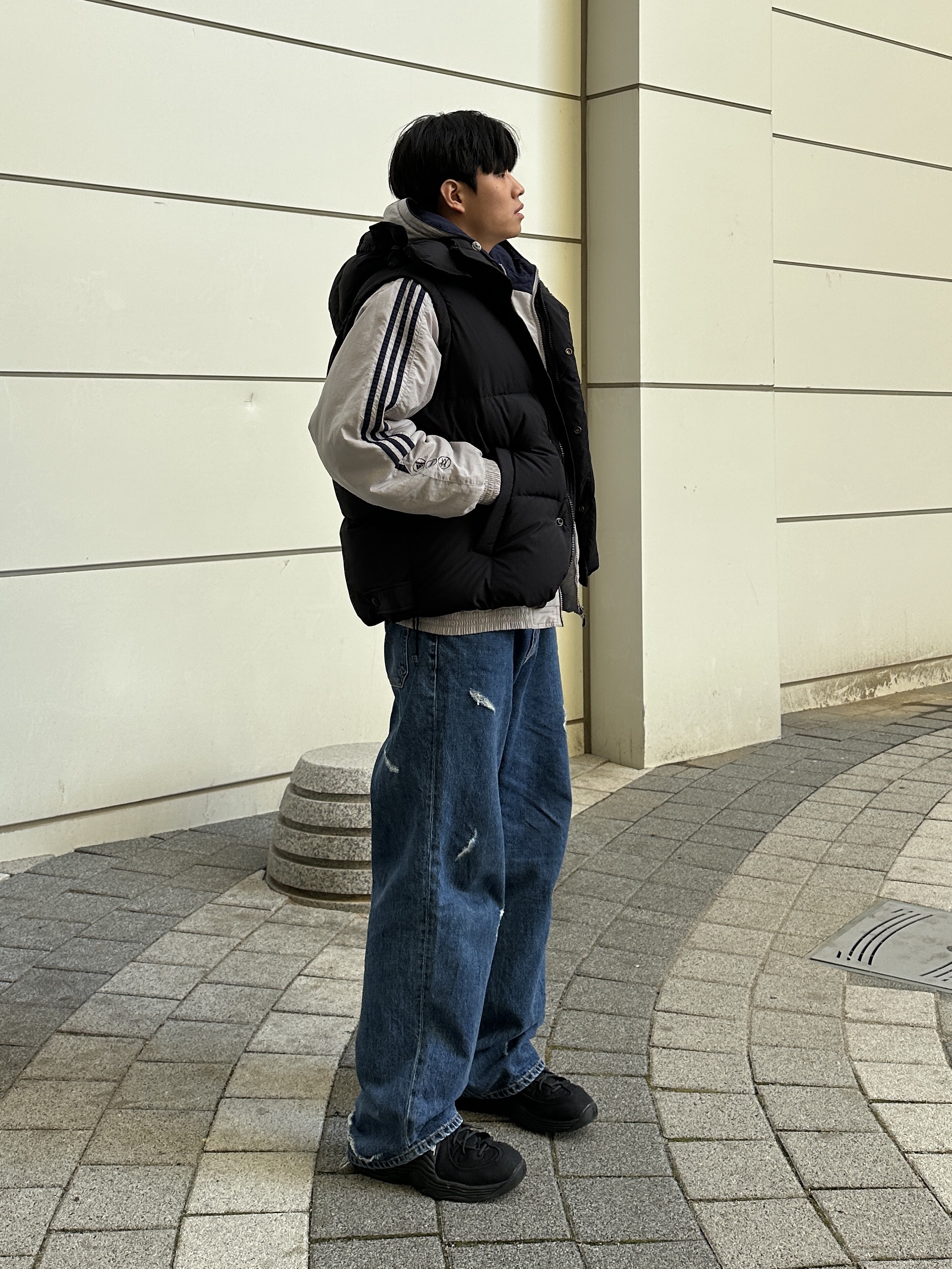 Nike x Stussy Air Penny II Black, Diesel Polygiene Viraloff Rolf Real Down Vest Black 착용 스타일 - 2