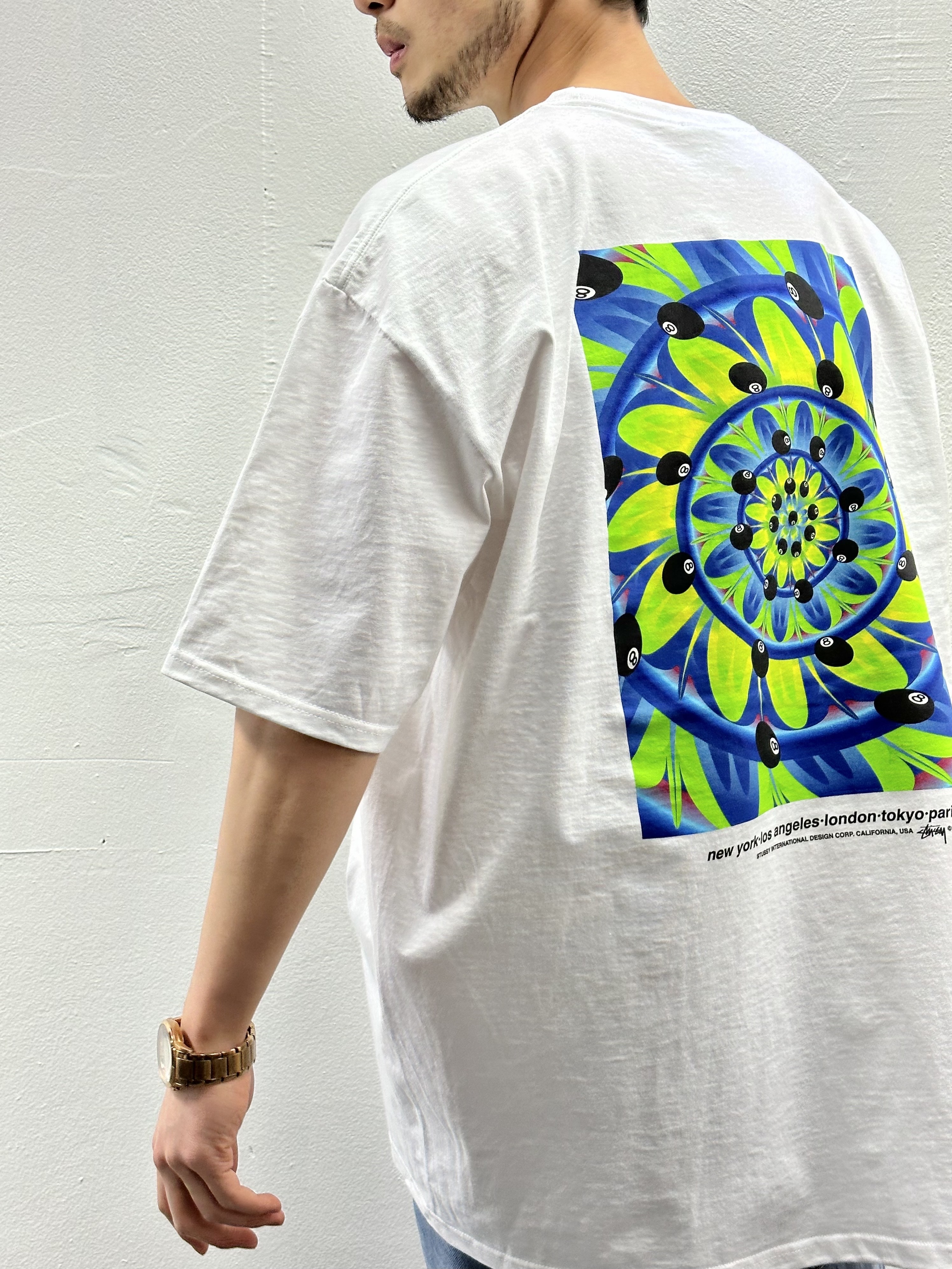 Stussy Rabbit Hole T-Shirt White 착용 스타일