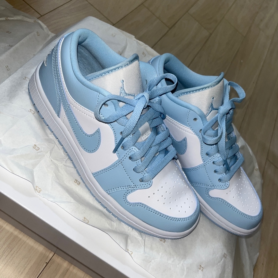 (W) Jordan 1 Low White Ice Blue 착용 스타일 - 2