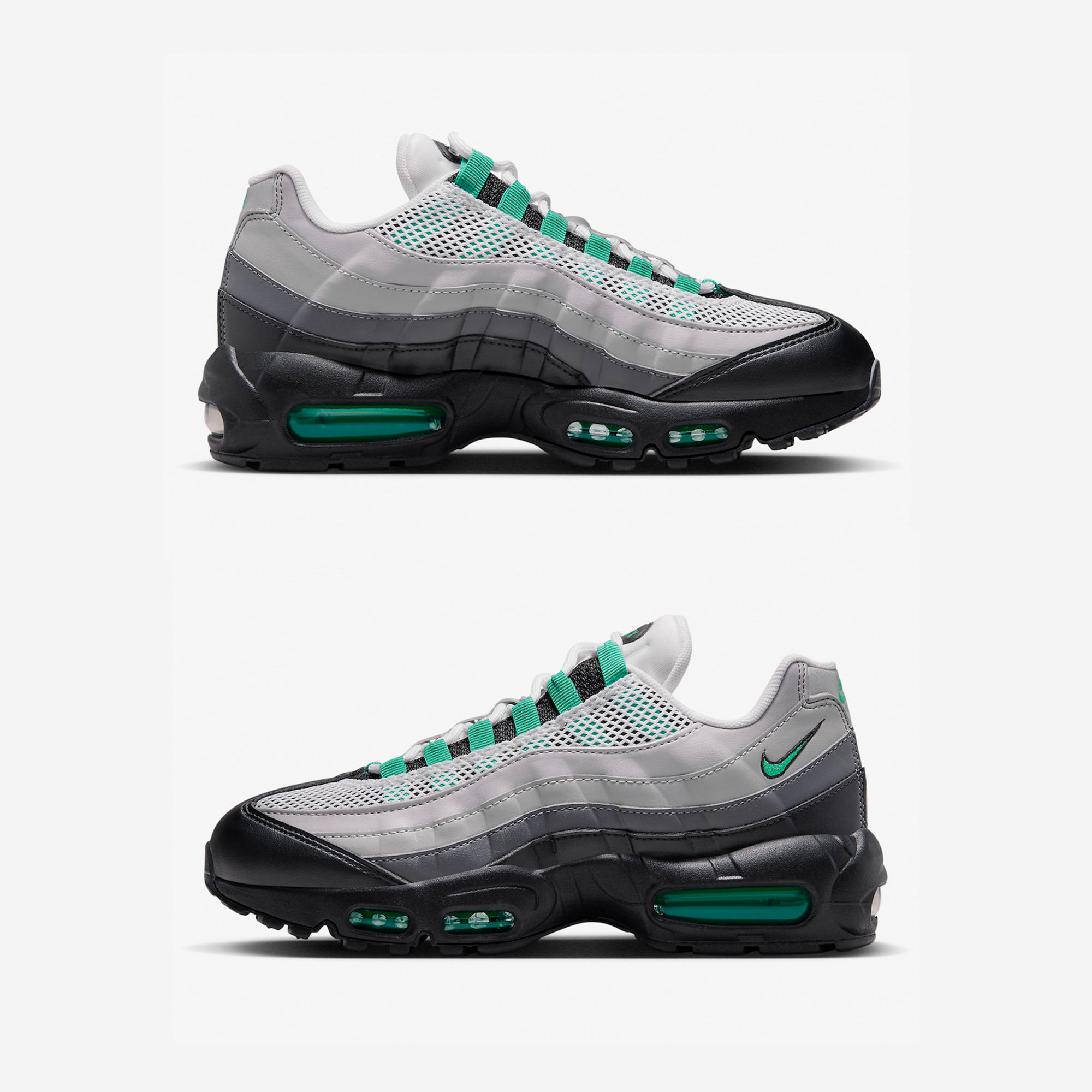 (W) Nike Air Max 95 Triple White, Nike Air Max 95 OG Neon Yellow 2020 착용 스타일 - 3