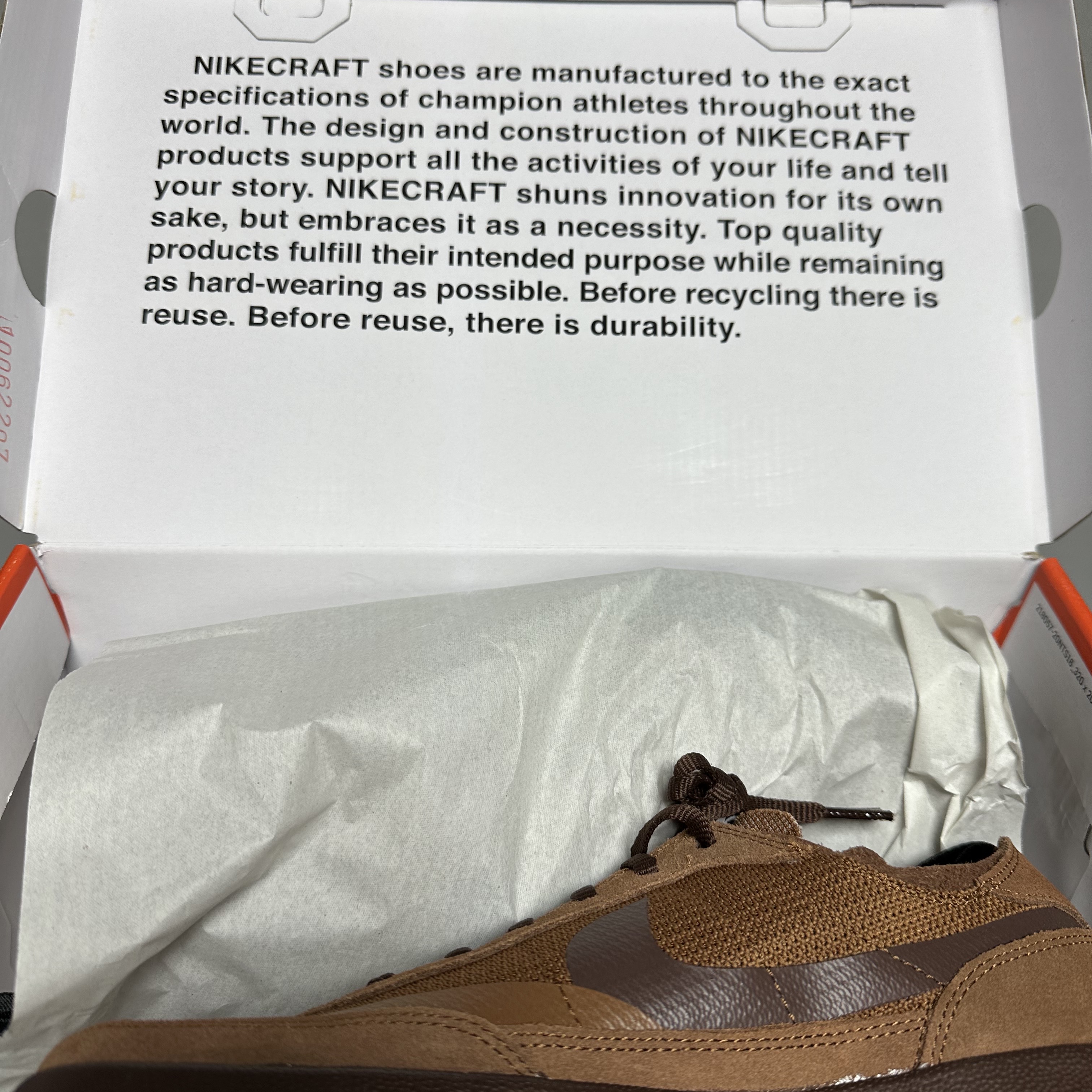 Nike x Tom Sachs General Purpose Shoe Brown 착용 스타일 - 5