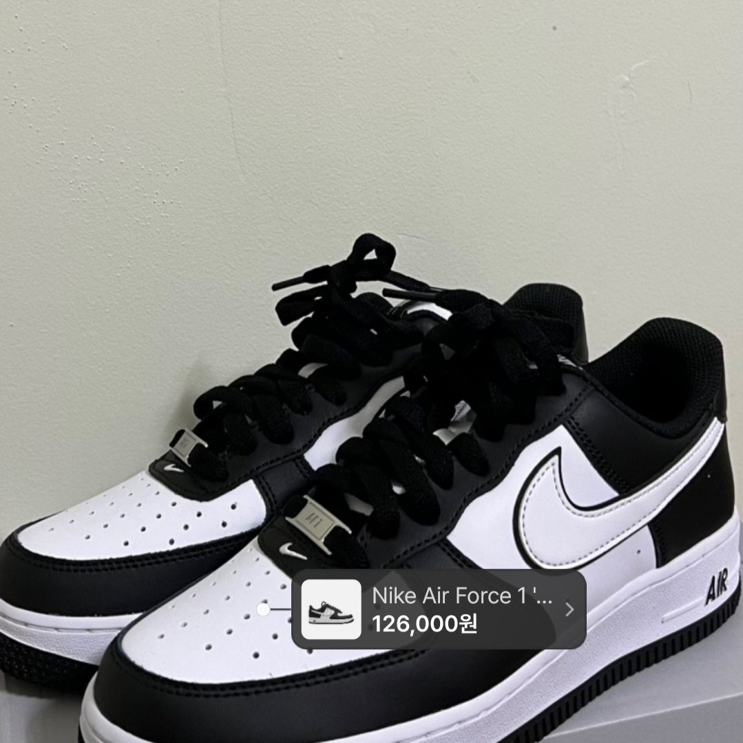 Nike Air Force 1 '07 Black White 착용 스타일