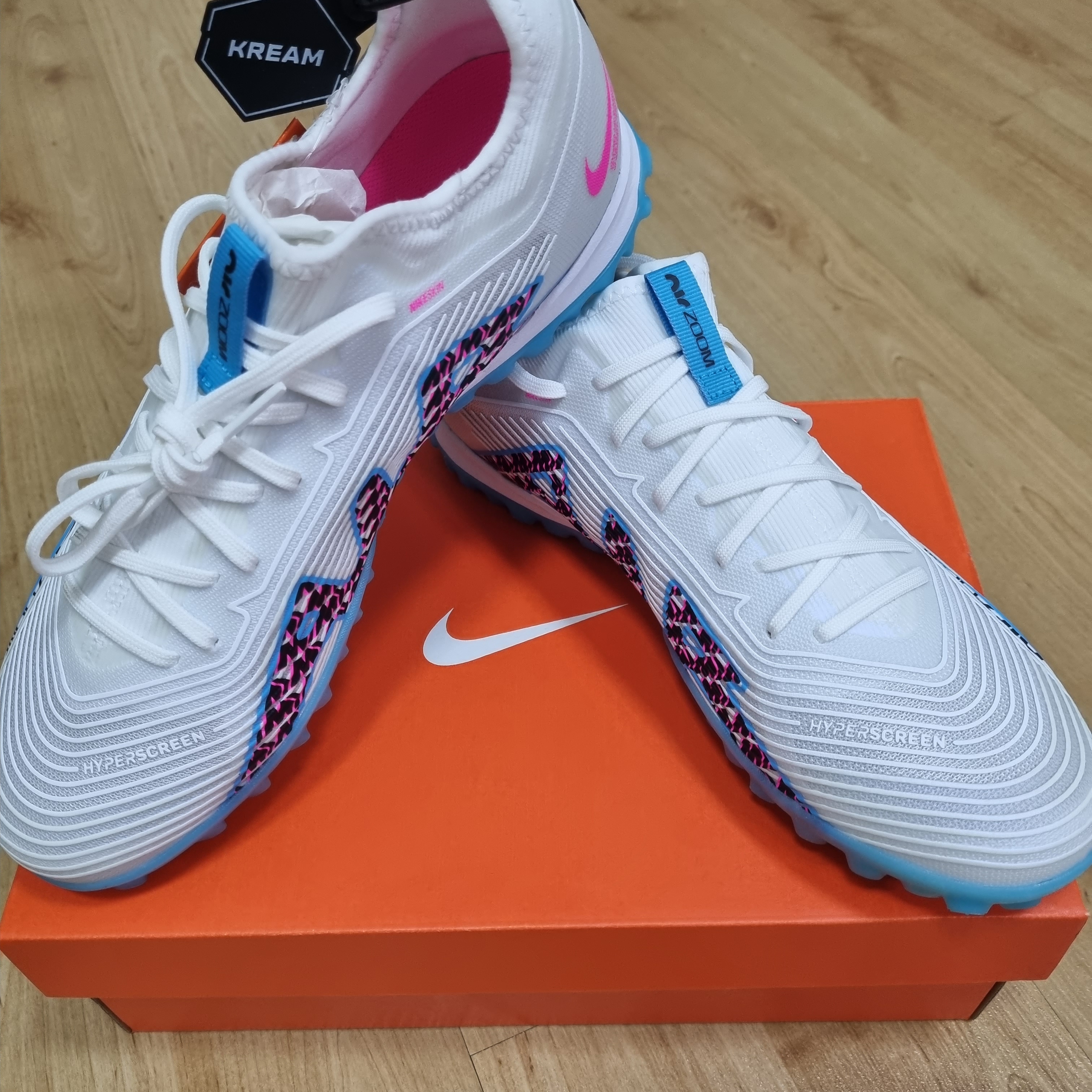 Nike Zoom Mercurial Vapor 15 Pro TF White Baltic Blue 착용 스타일