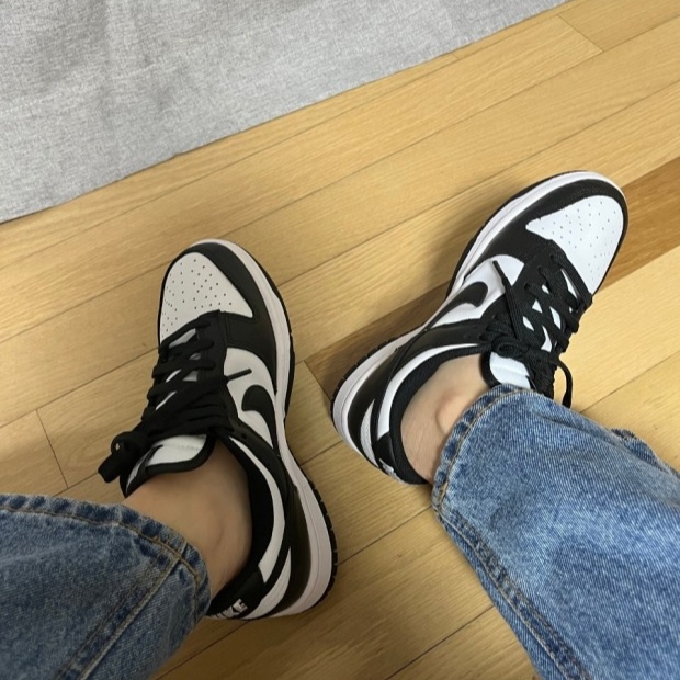 (W) Nike Dunk Low Black 착용 스타일