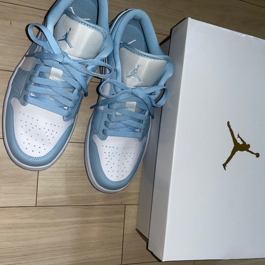 (W) Jordan 1 Low White Ice Blue 착용 스타일 - 4