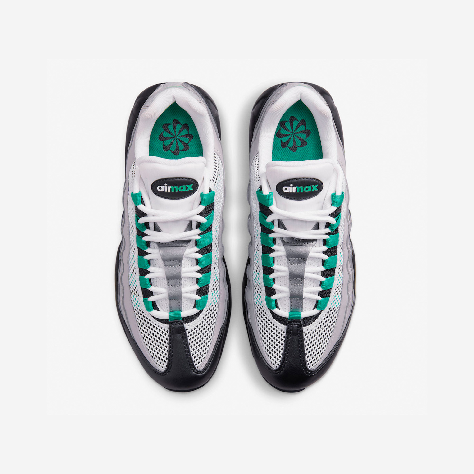 (W) Nike Air Max 95 Triple White, Nike Air Max 95 OG Neon Yellow 2020 착용 스타일 - 4