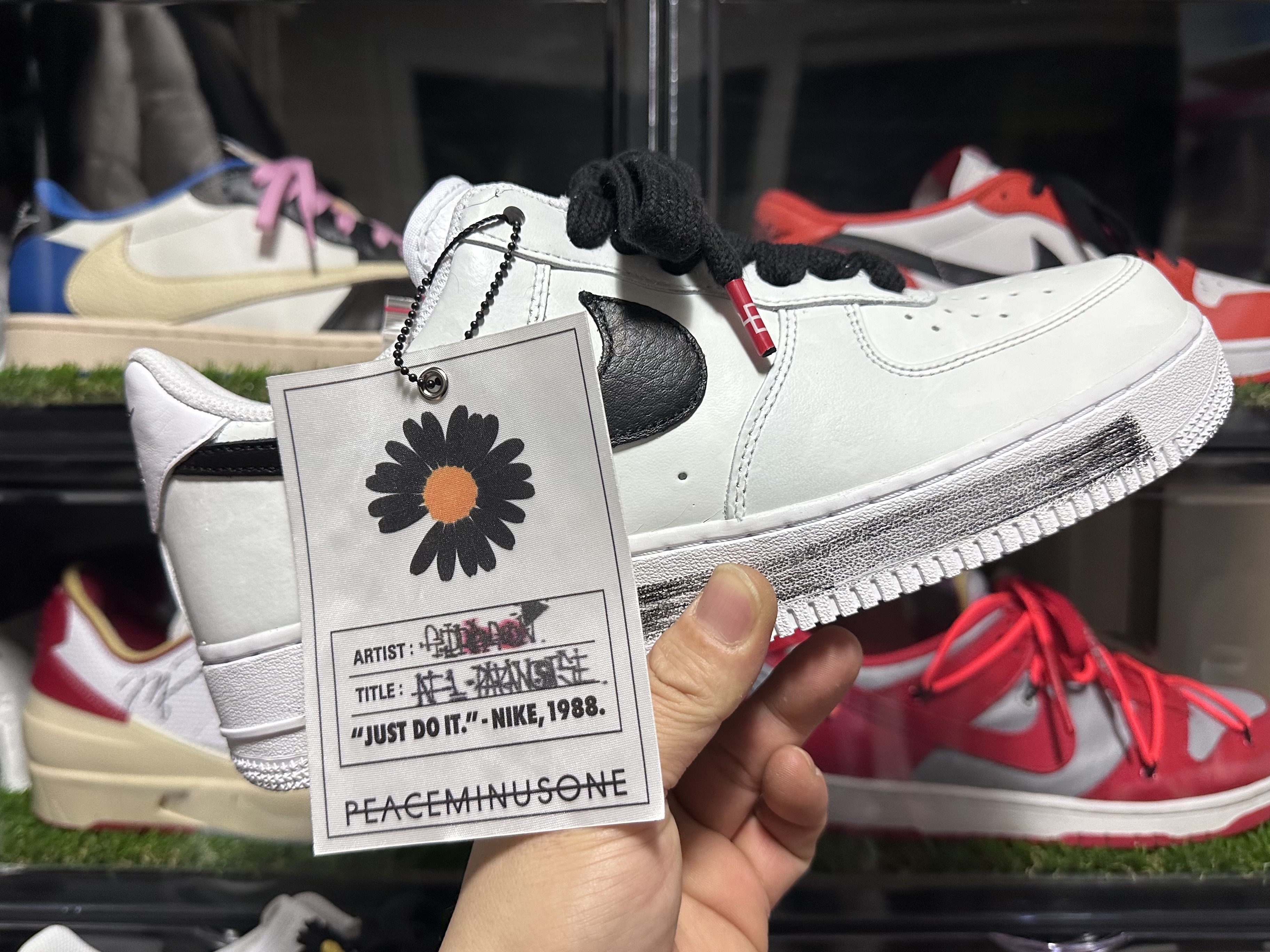 Nike x Peaceminusone Air Force 1 Low Para-Noise 2.0, Jordan 1 Low OG Starfish 착용 스타일 - 1
