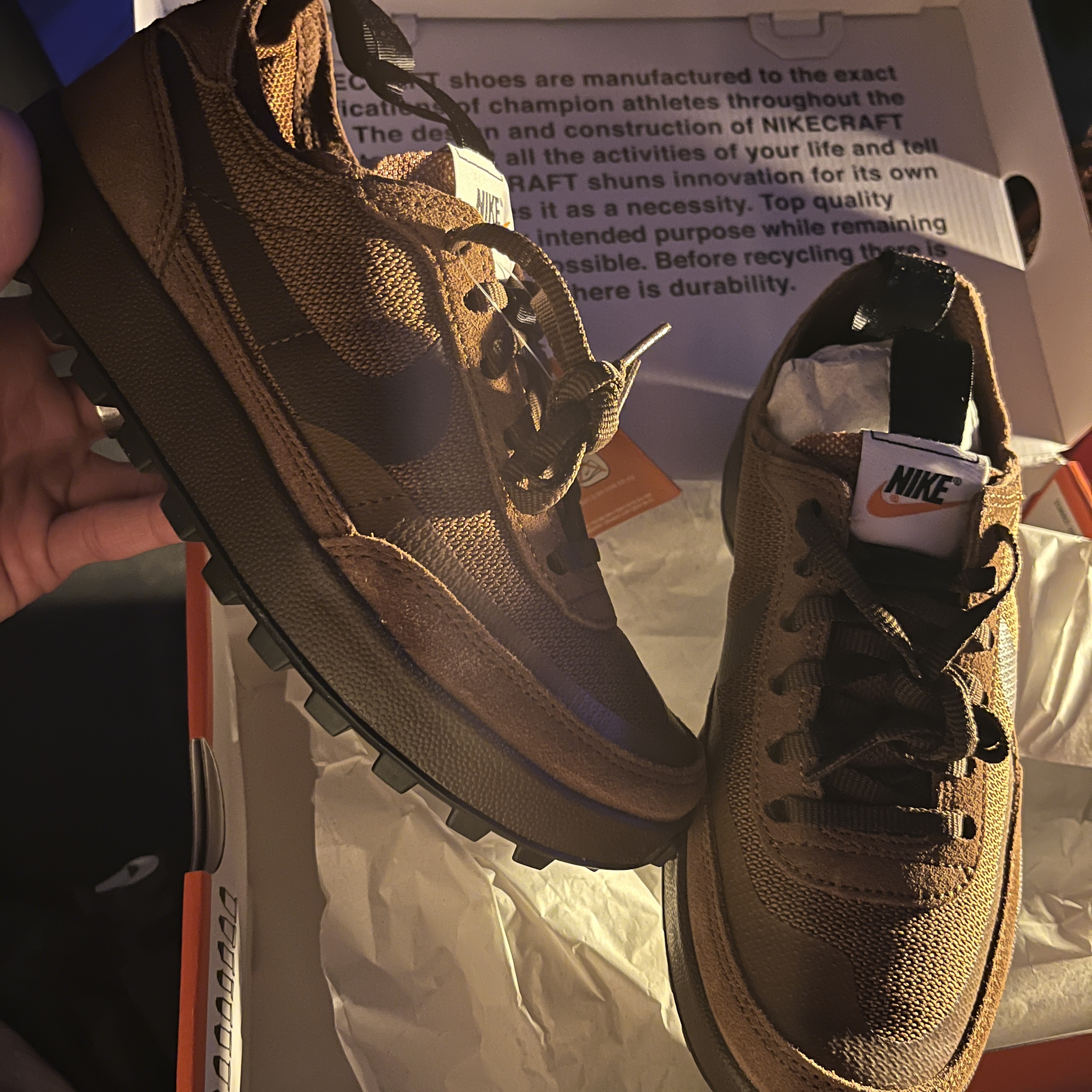 Nike x Tom Sachs General Purpose Shoe Brown 착용 스타일 - 1