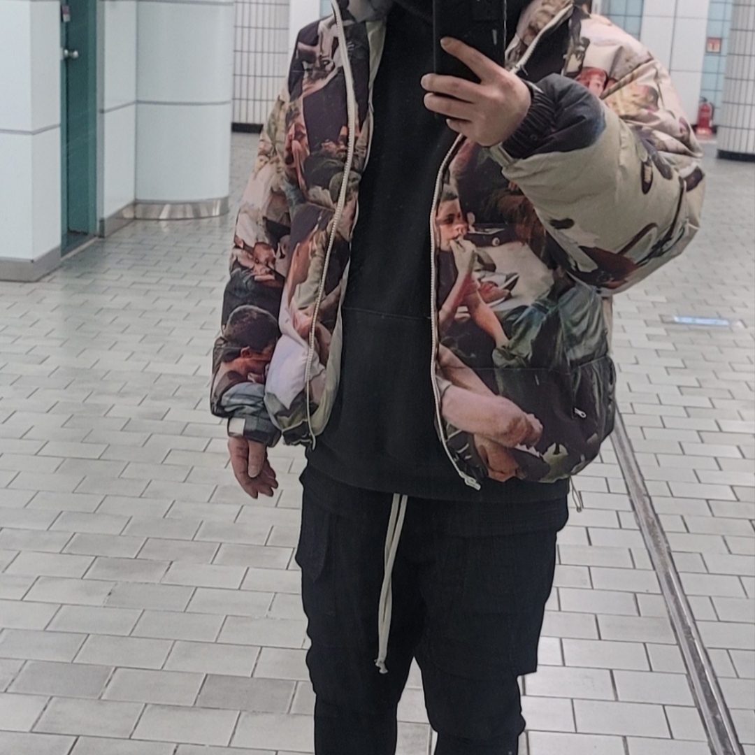 Supreme Lafayette Reflective Down Jacket Multicolor - 21FW 착용 스타일