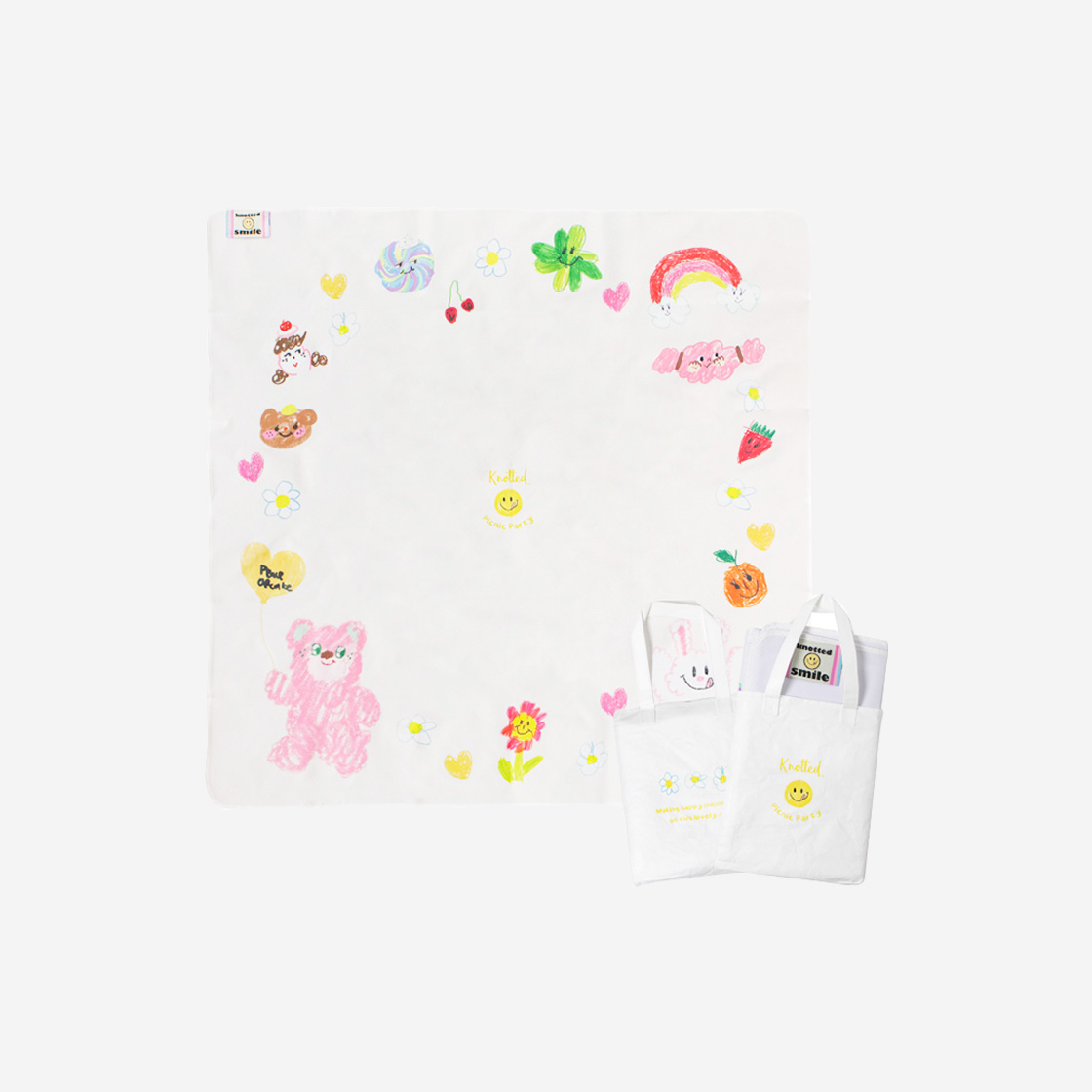 KNDGDCLVKW01WHON Knotted World Picnic Mat White