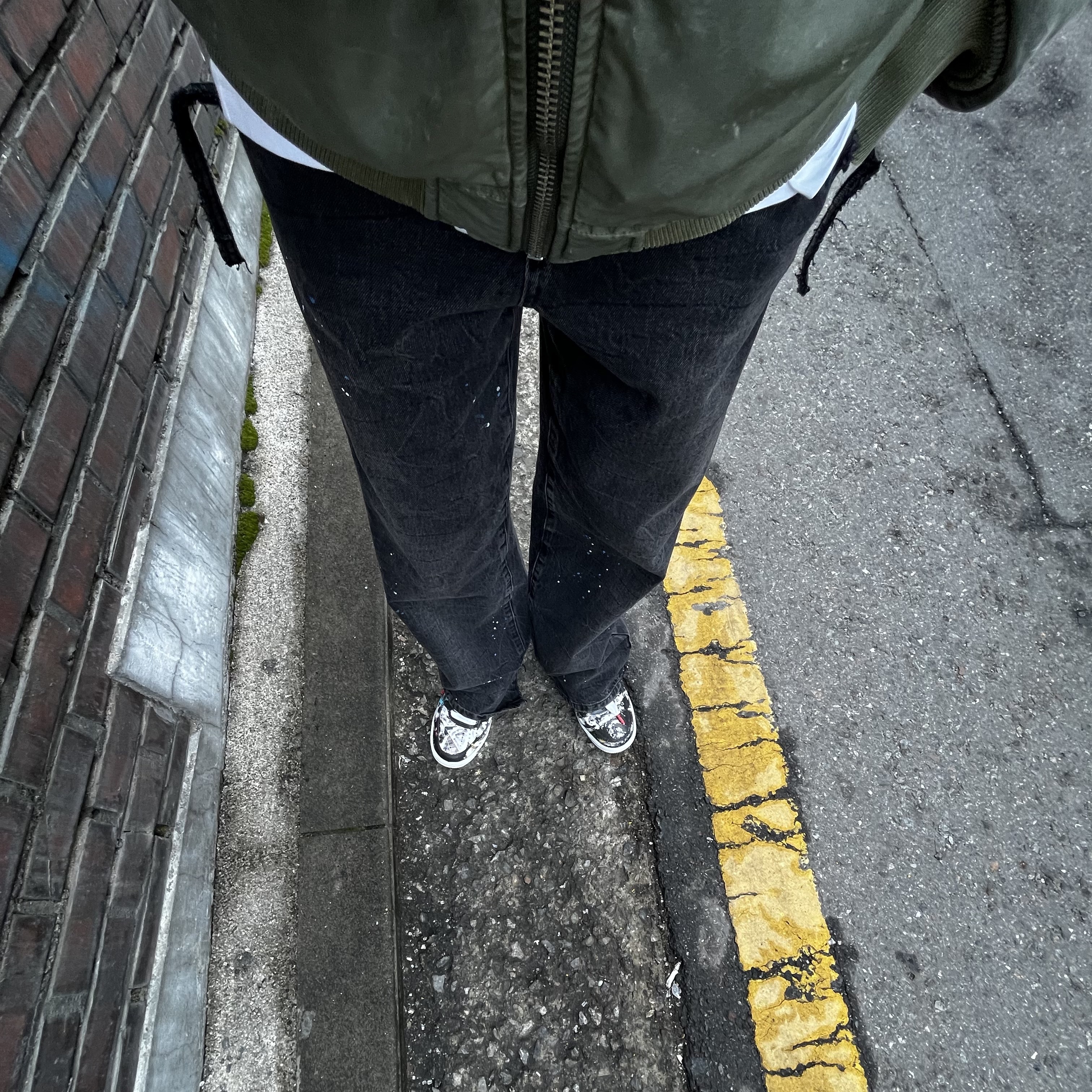 Nike x Peaceminusone Air Force 1 Low Para-Noise - Korea Exclusive, Stussy Dyed Nylon Bomber Olive 착용 스타일 - 1