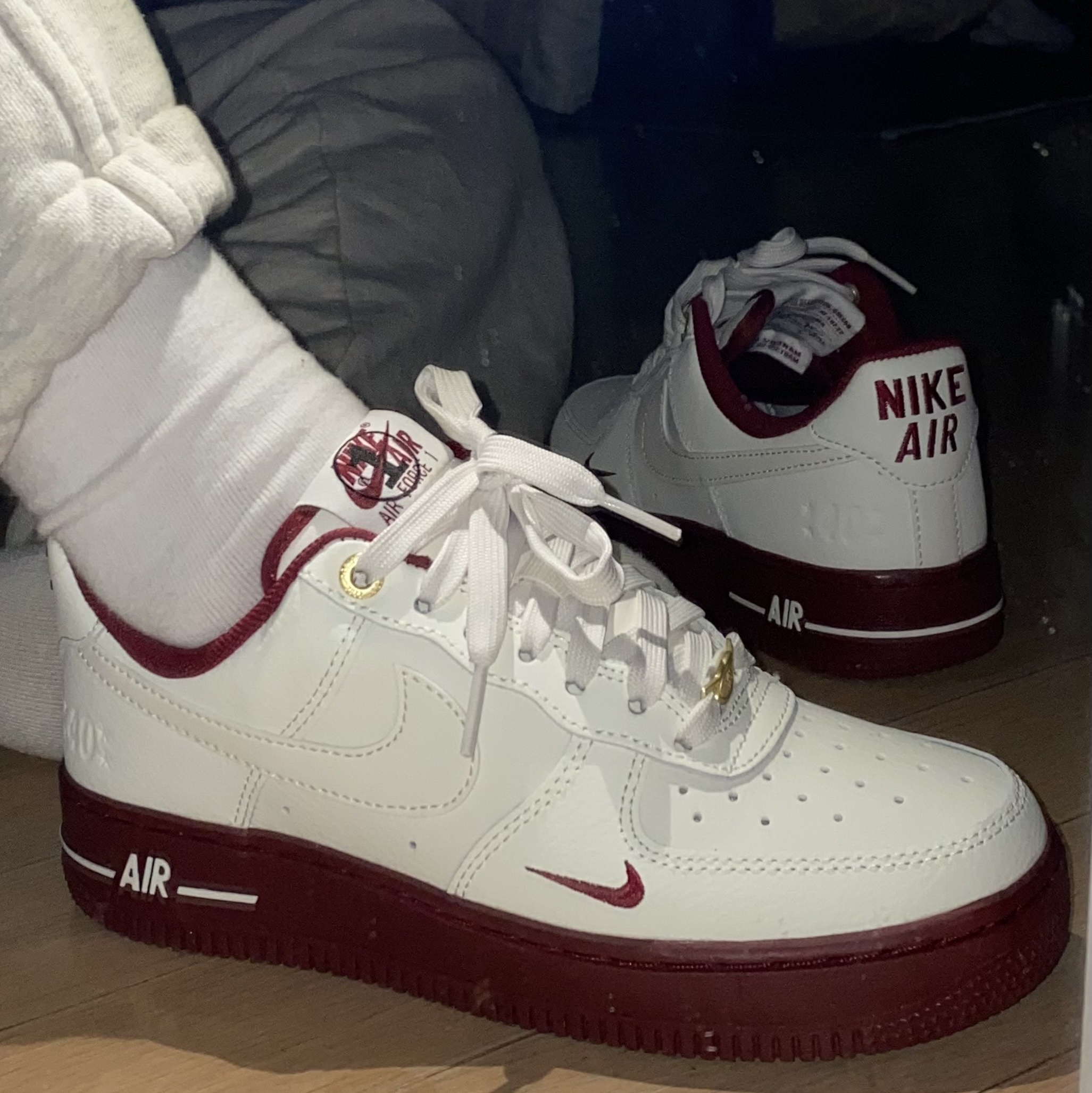 (W) Nike Air Force 1 '07 SE 40th Anniversary Join Forces Sail Team Red 착용 스타일