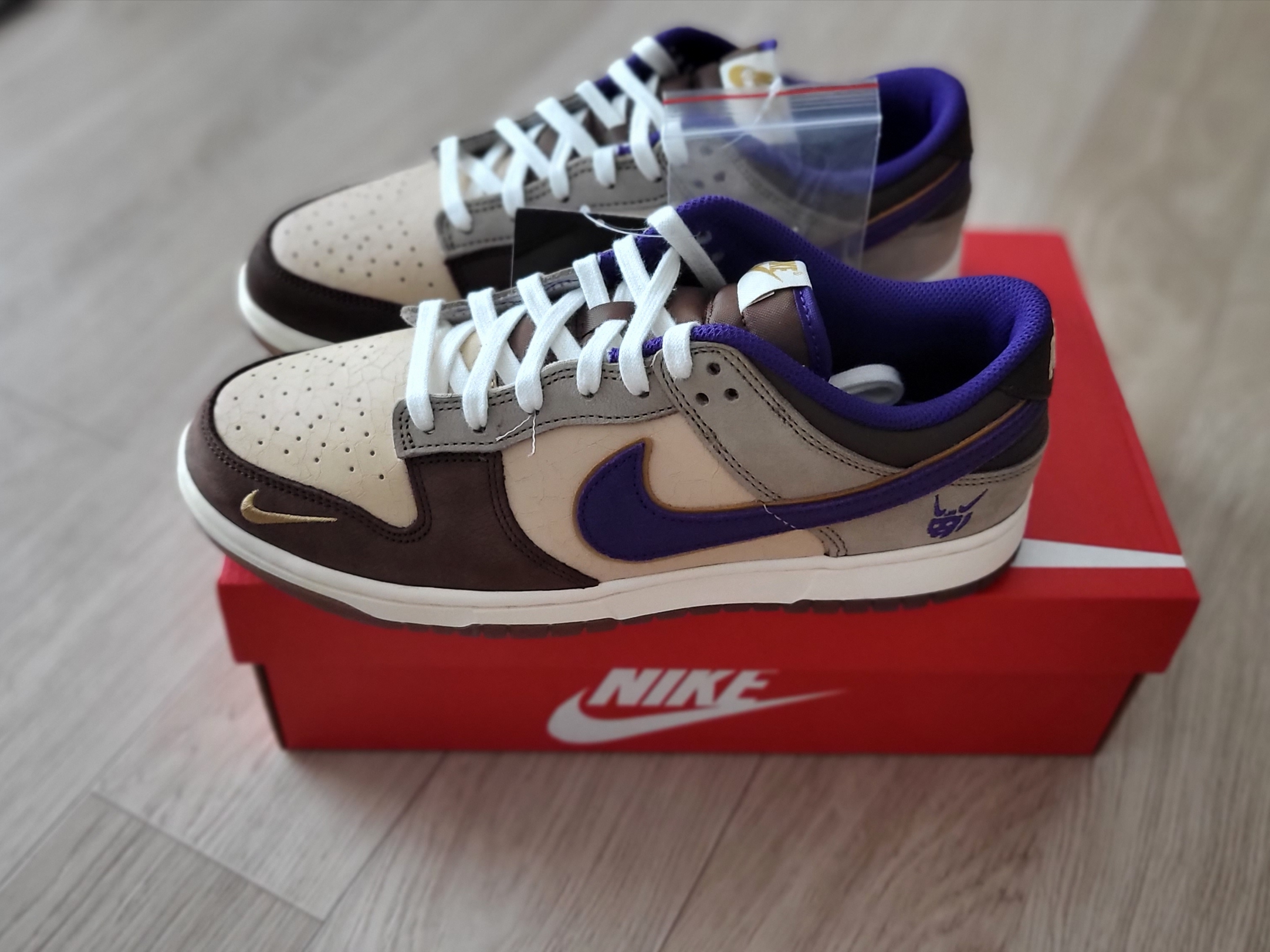 Nike Dunk Low White Onyx Court Purple 착용 스타일 - 1