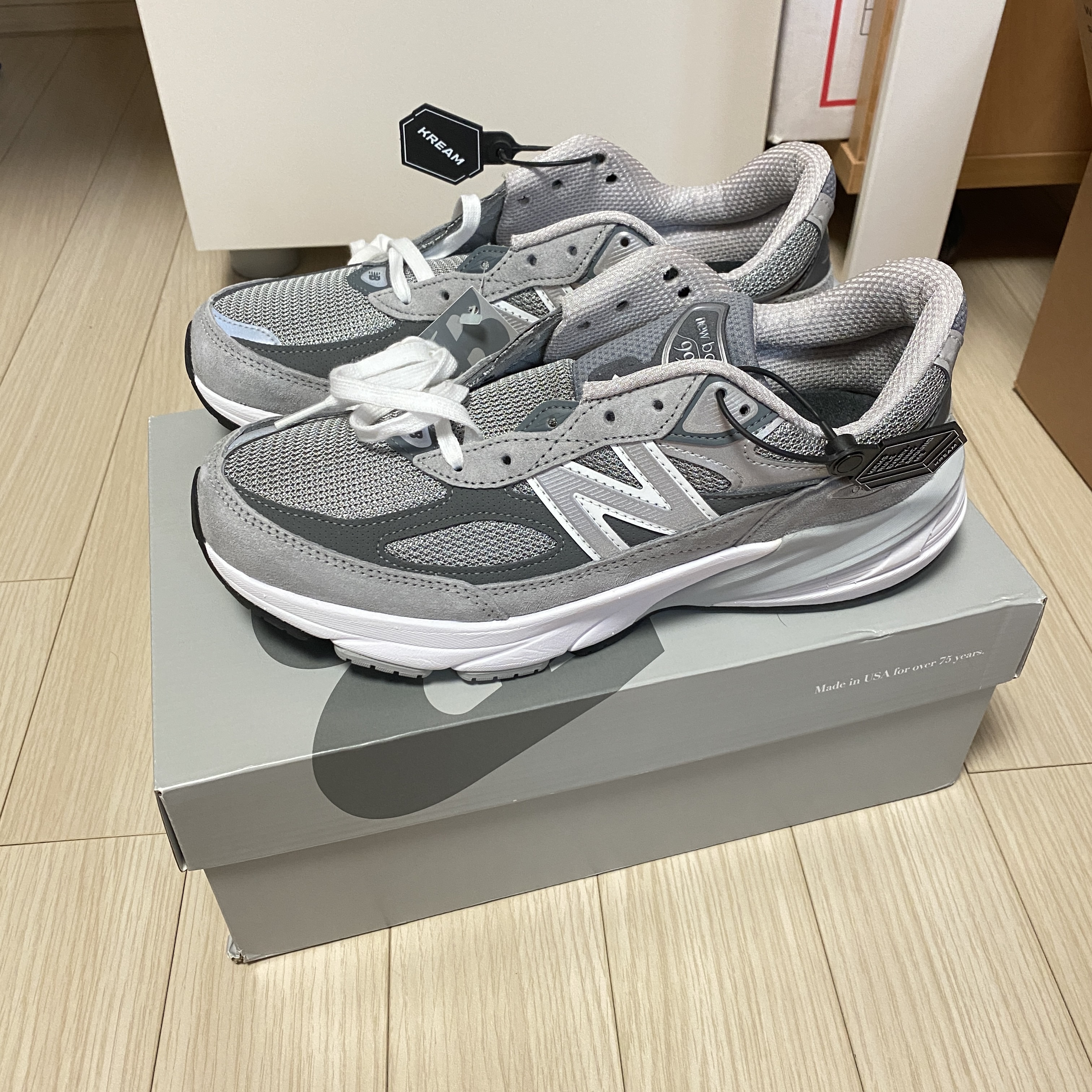 New Balance 990v6 Made in USA Grey - D Standard 착용 스타일 - 1