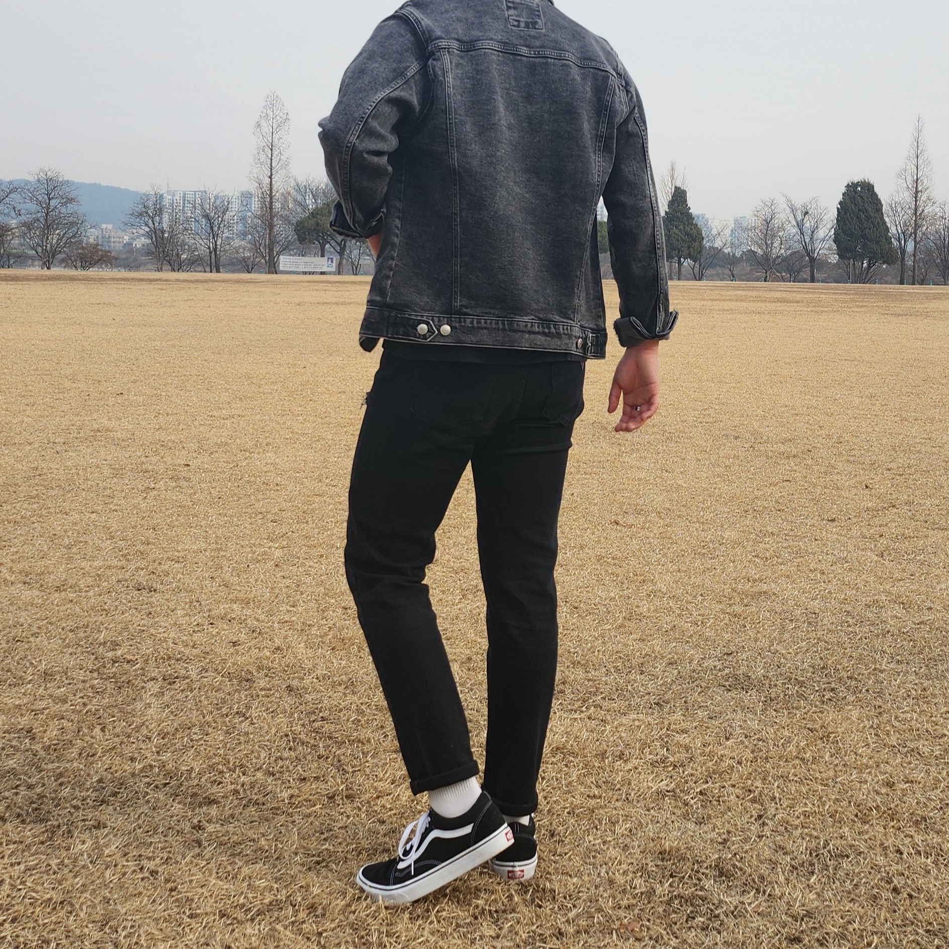 Vans Old Skool 36 DX Anaheim Factory Black White 착용 스타일