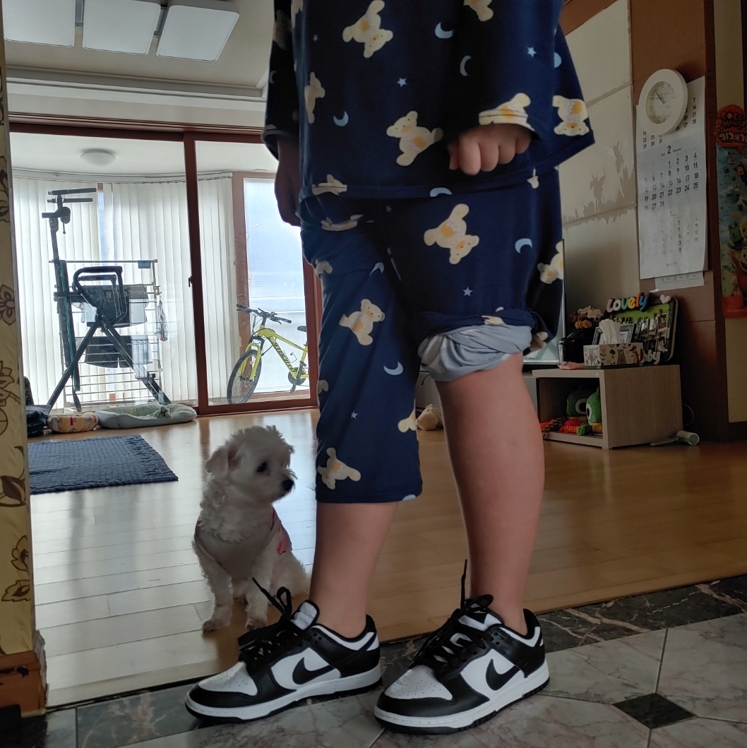 Nike Dunk Low Retro Black 착용 스타일 - 2
