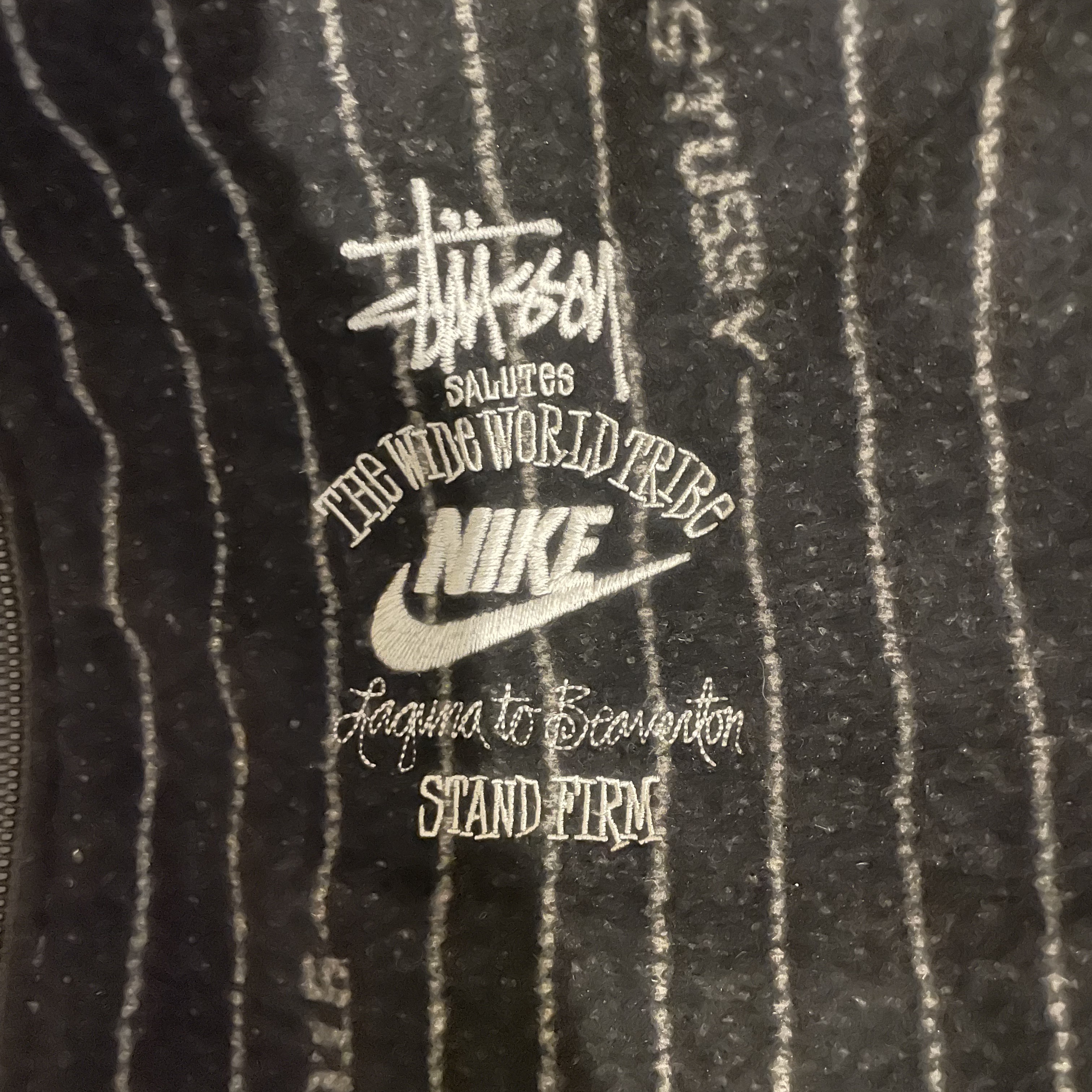 Nike x Stussy NRG Striped Wool Jacket Black (DR4023-010) 착용 스타일 - 2