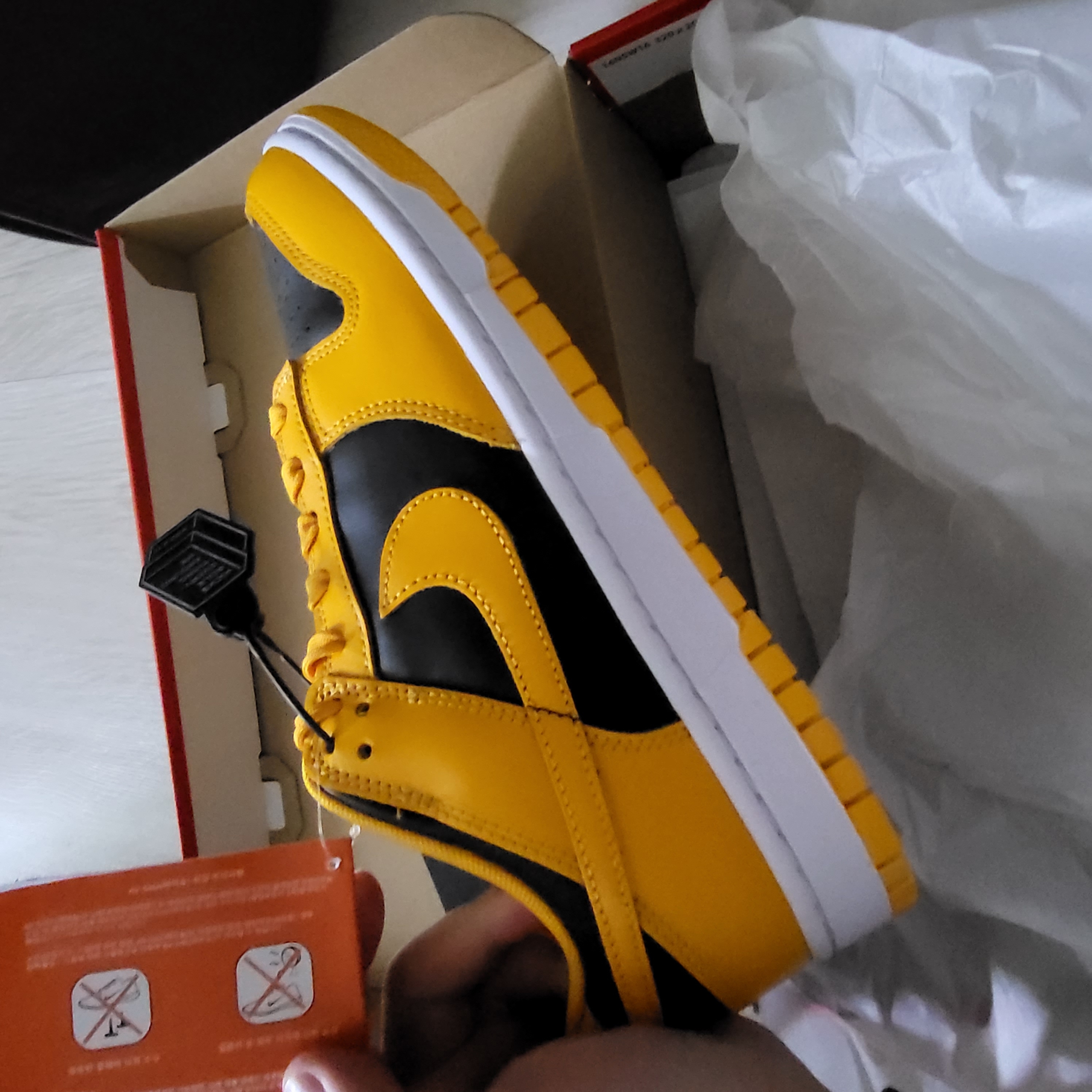 Nike Dunk Low Retro Championship Goldenrod 착용 스타일
