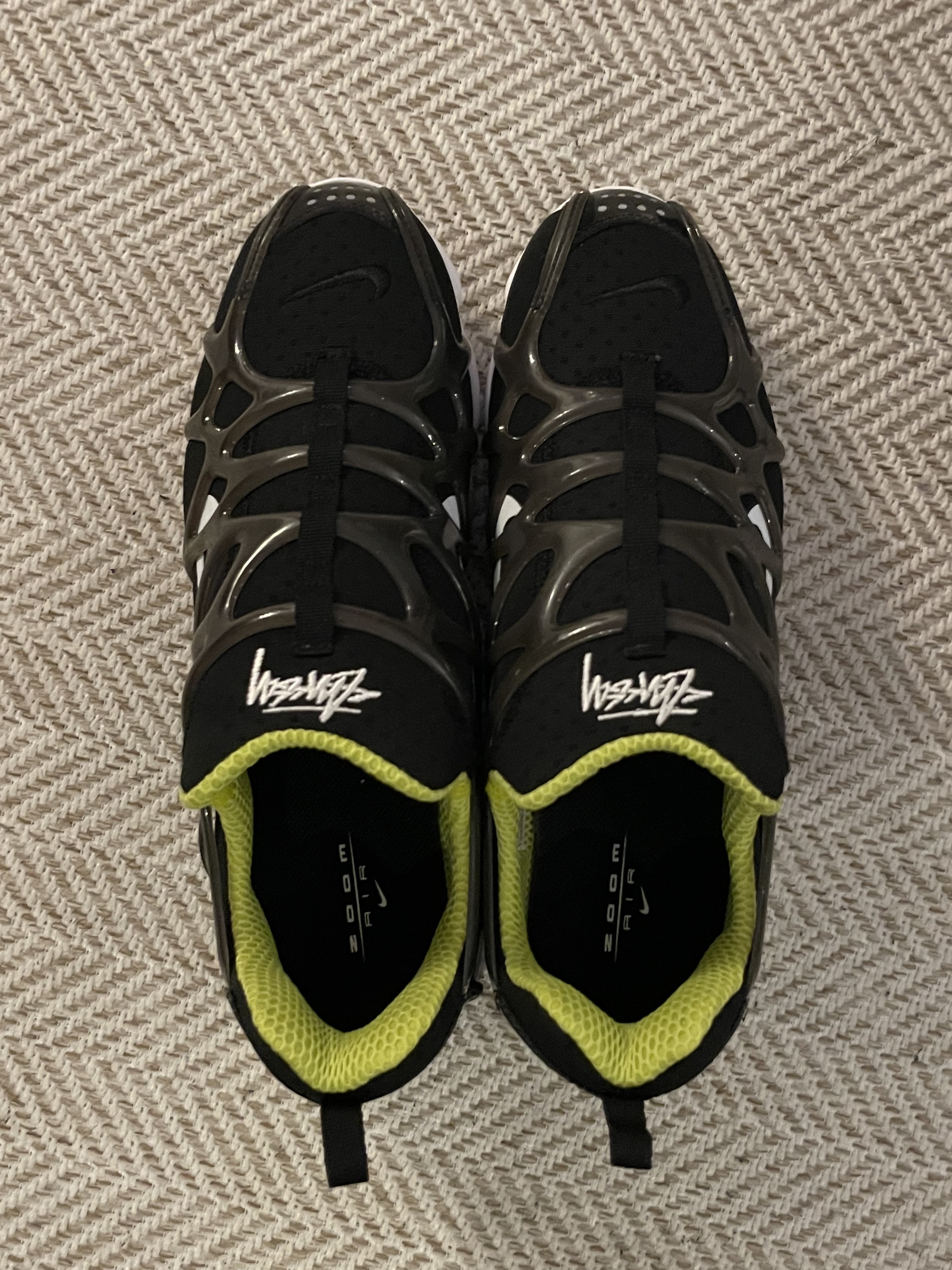 Nike x Stussy Air Zoom Spiridon Kukini Black 착용 스타일 - 2
