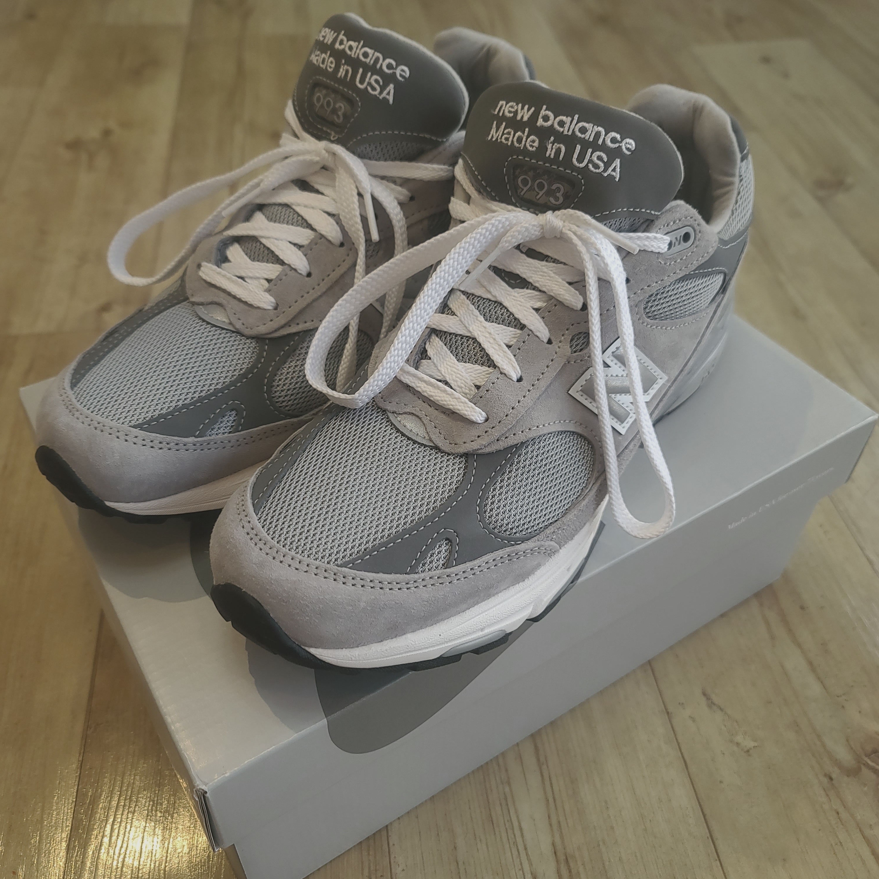 New Balance 993 Made in USA Grey - D Standard 착용 스타일