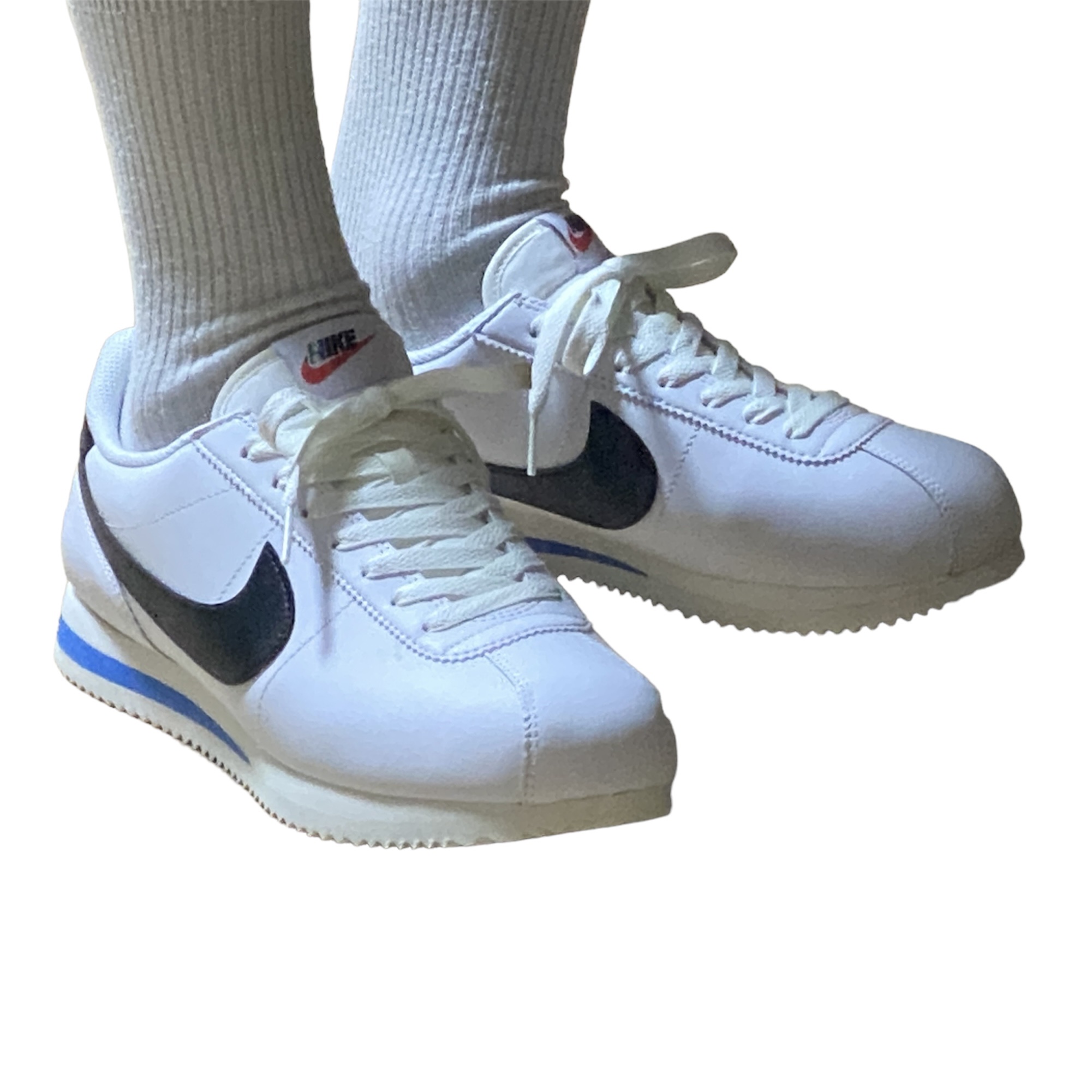 Nike Cortez White and Black 착용 스타일