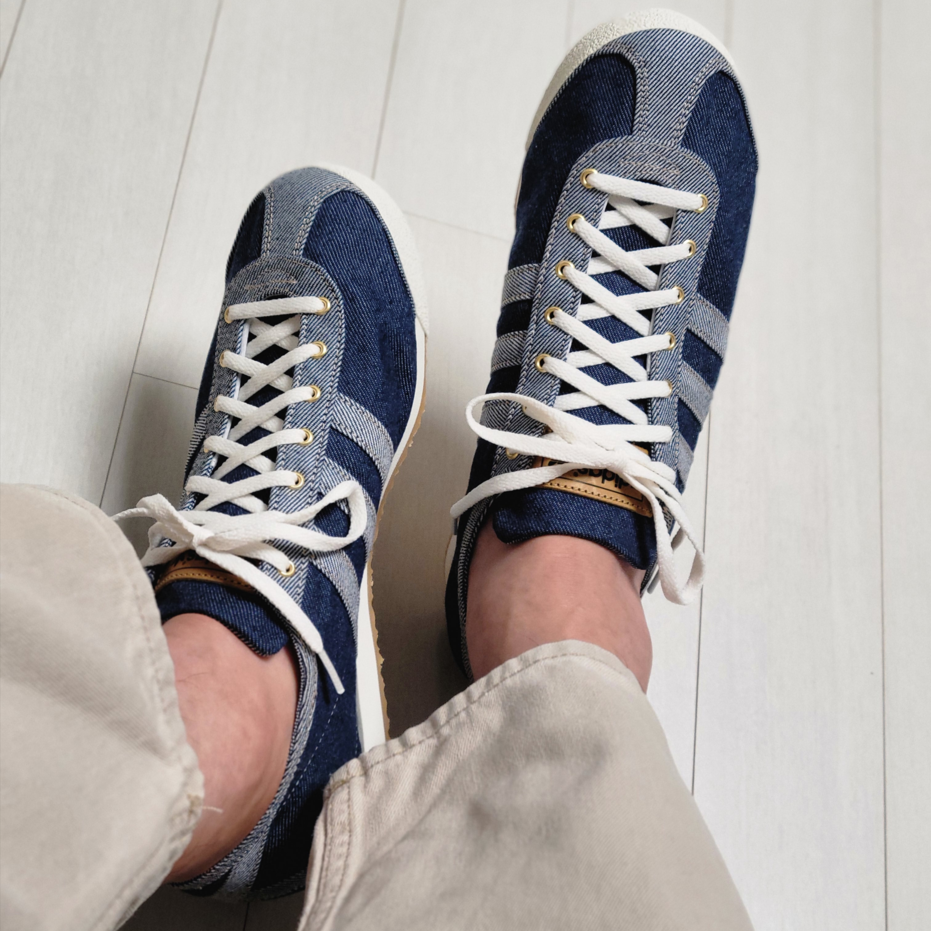 Adidas Denim Italia Spezial Blue Bird 착용 스타일 - 1