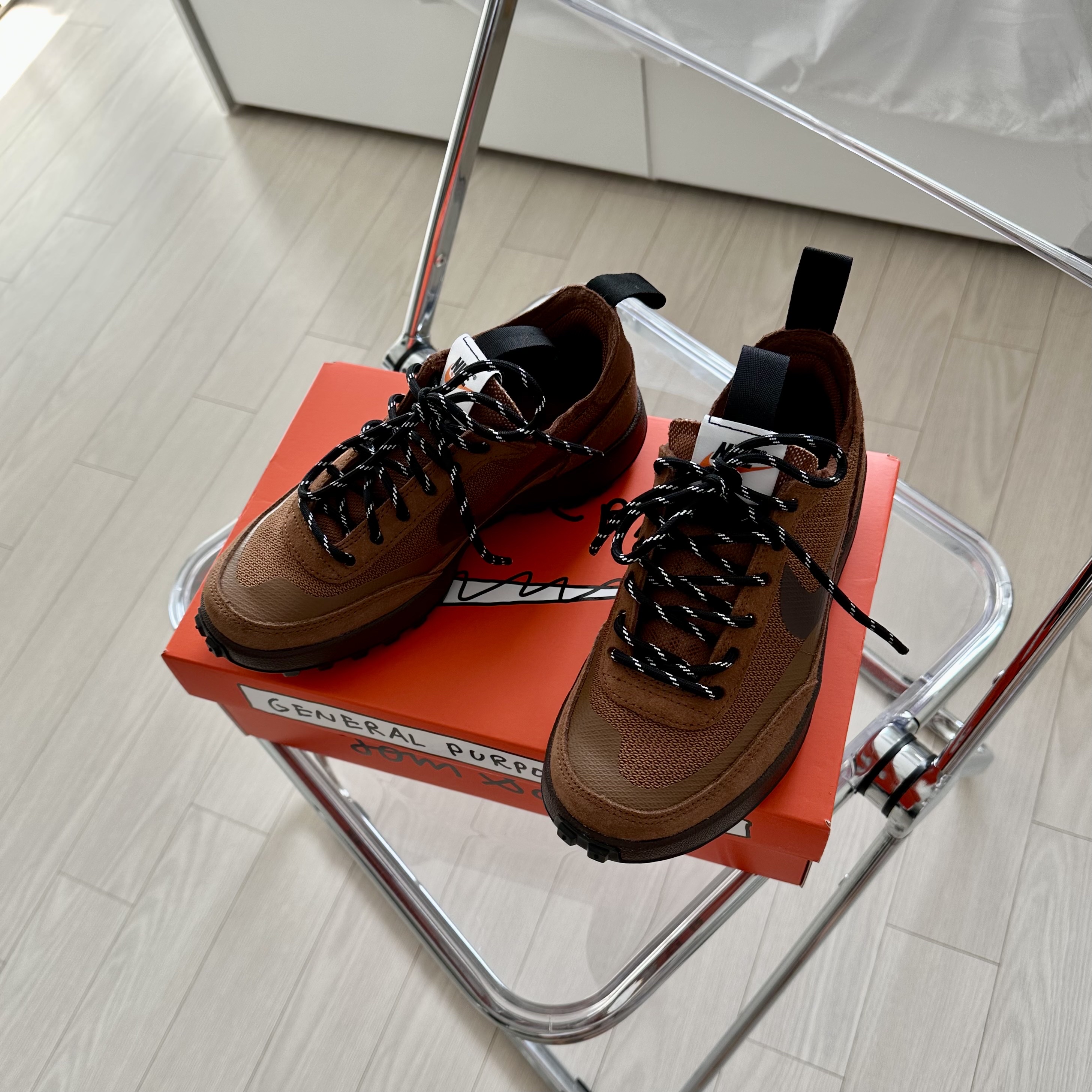 Nike x Tom Sachs General Purpose Shoe Brown 착용 스타일 - 1