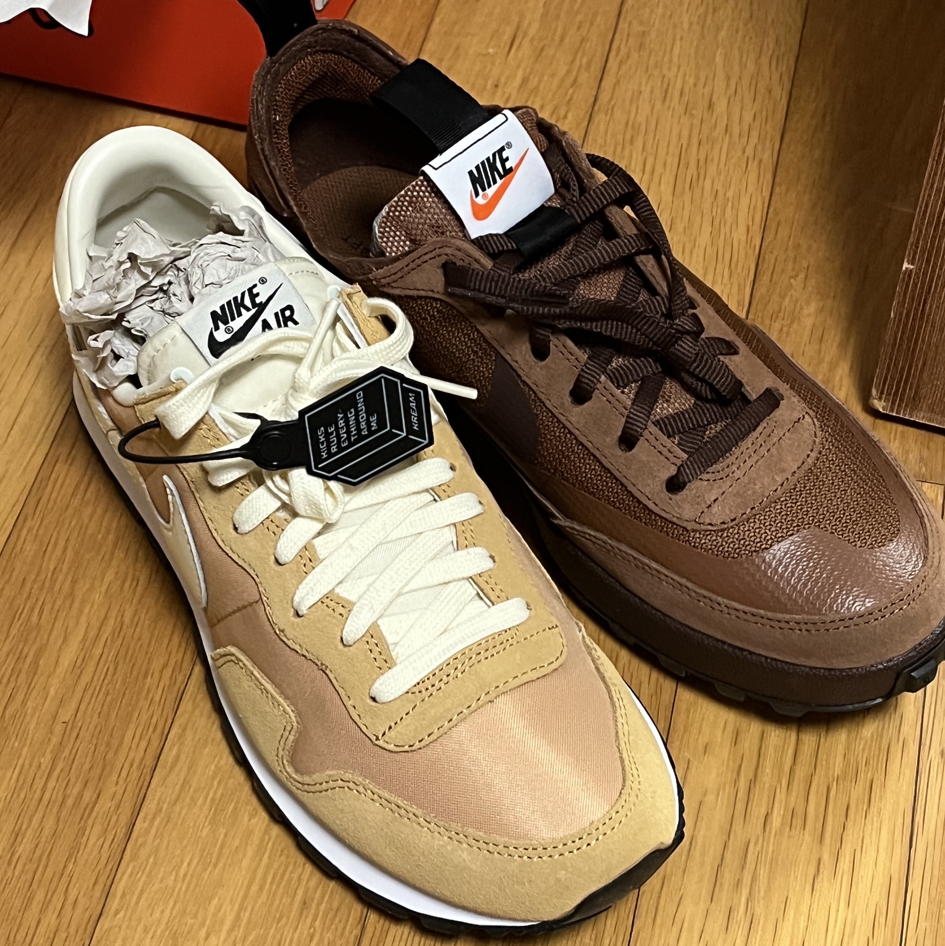 Nike Air Pegasus 83 Twine, Nike x Tom Sachs General Purpose Shoe Brown 착용 스타일 - 1