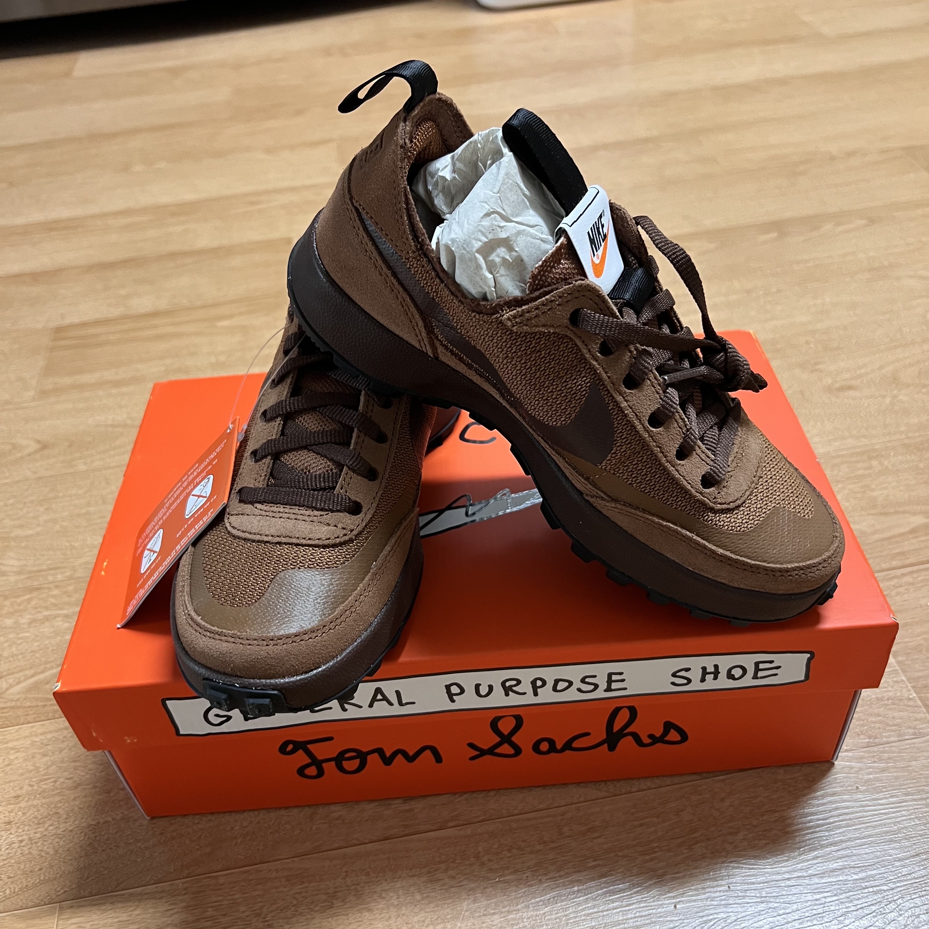 Nike x Tom Sachs General Purpose Shoe Brown 착용 스타일 - 1