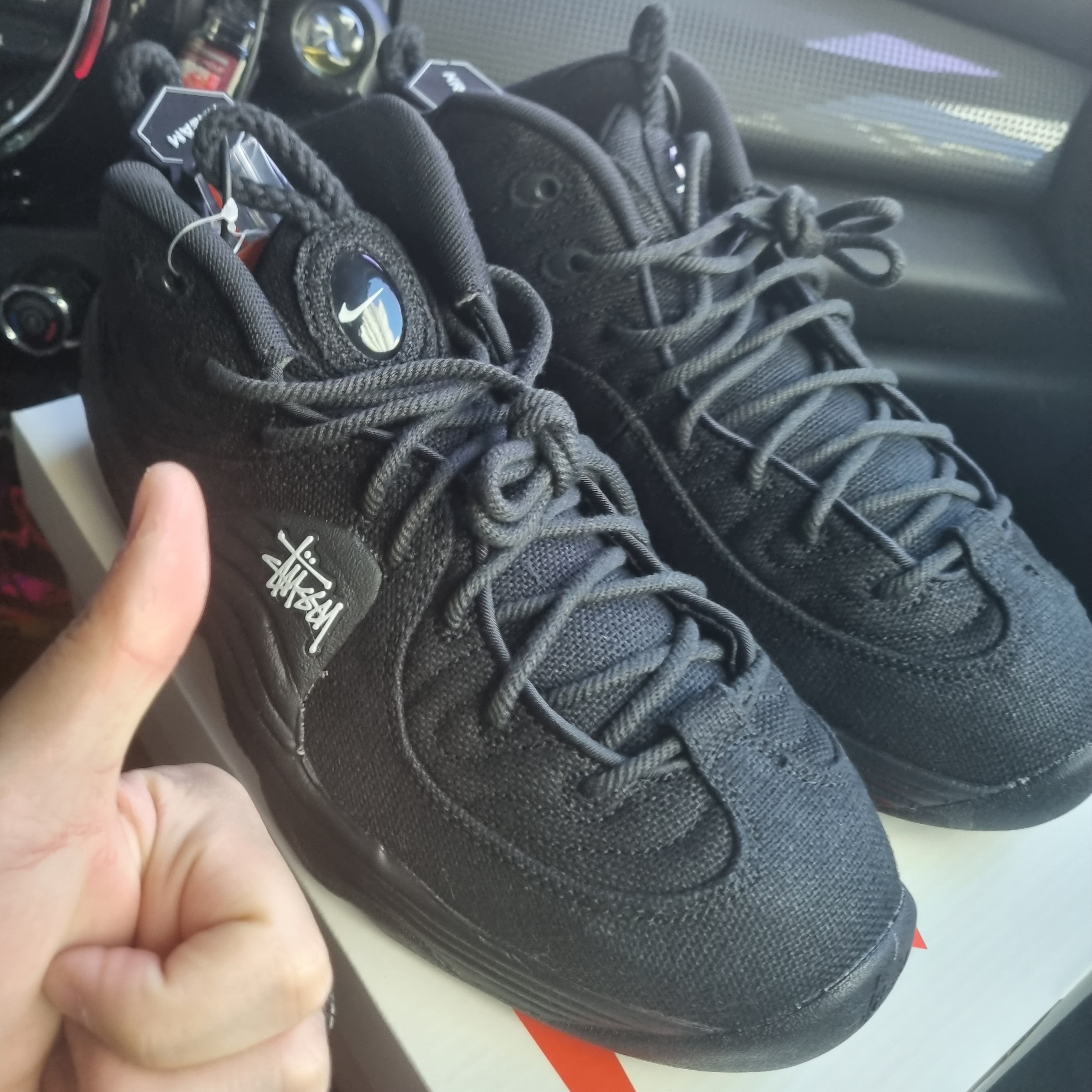 Nike x Stussy Air Penny II Black 착용 스타일