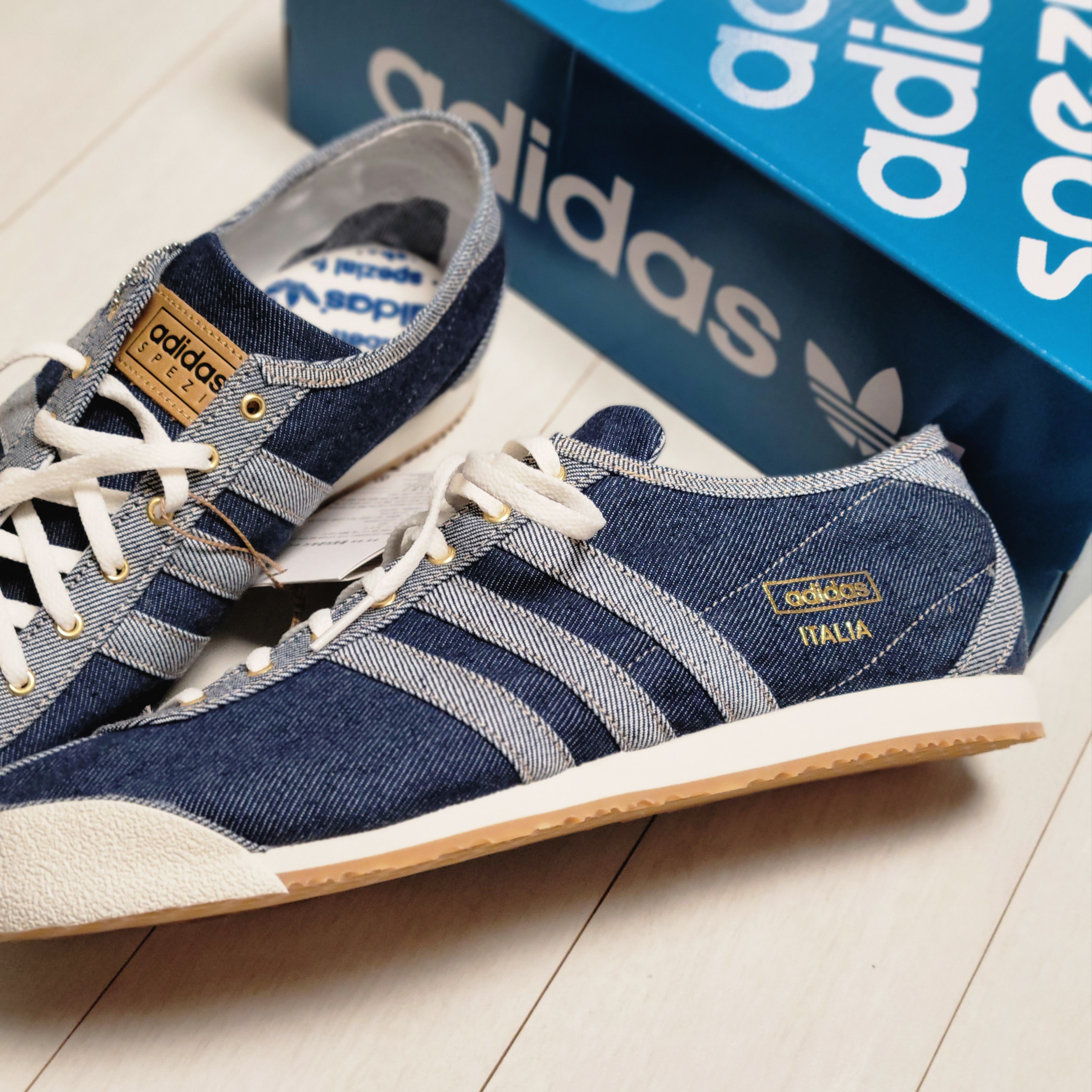 Adidas Denim Italia Spezial Blue Bird 착용 스타일 - 4