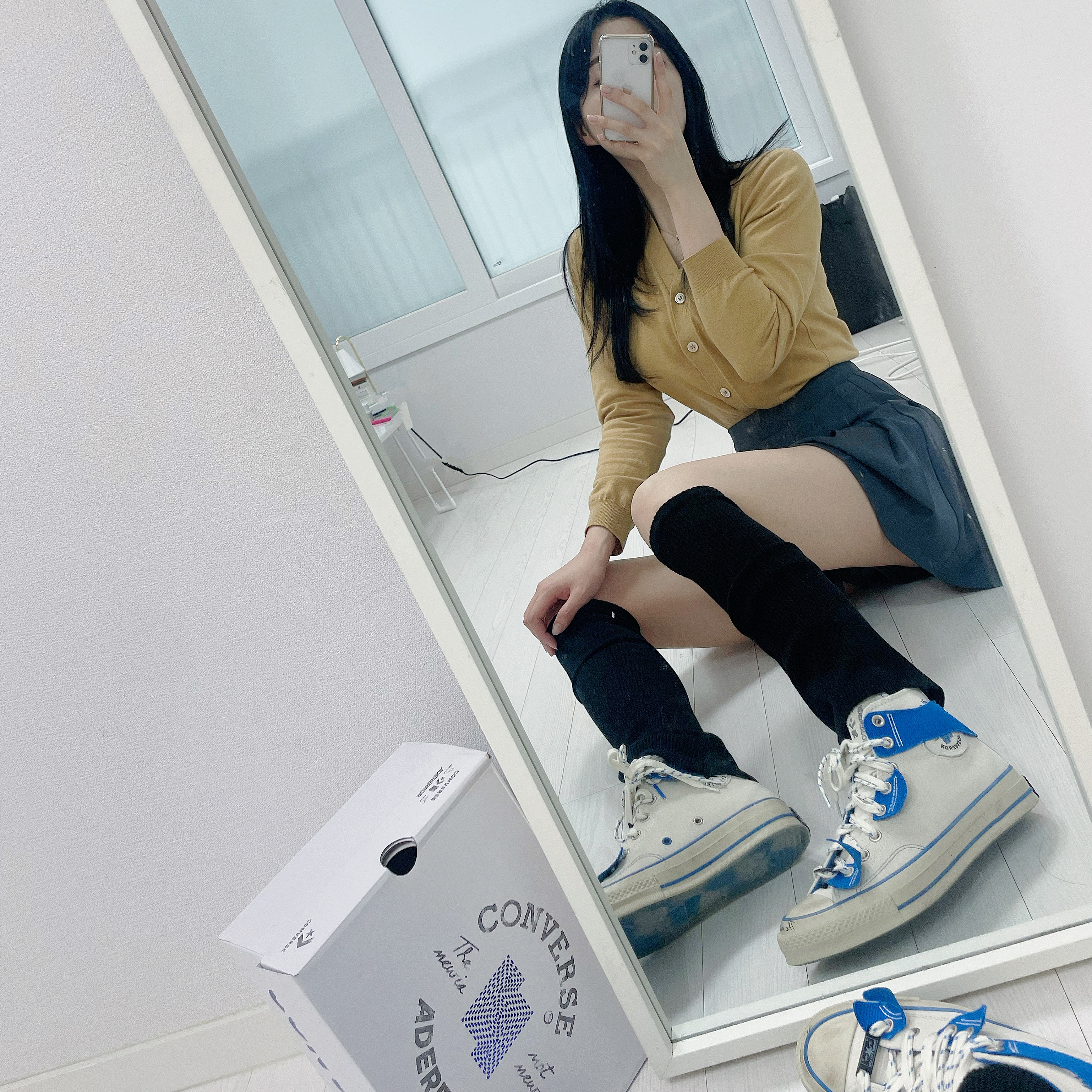 Converse x Ader Error Chuck 70 High White 착용 스타일