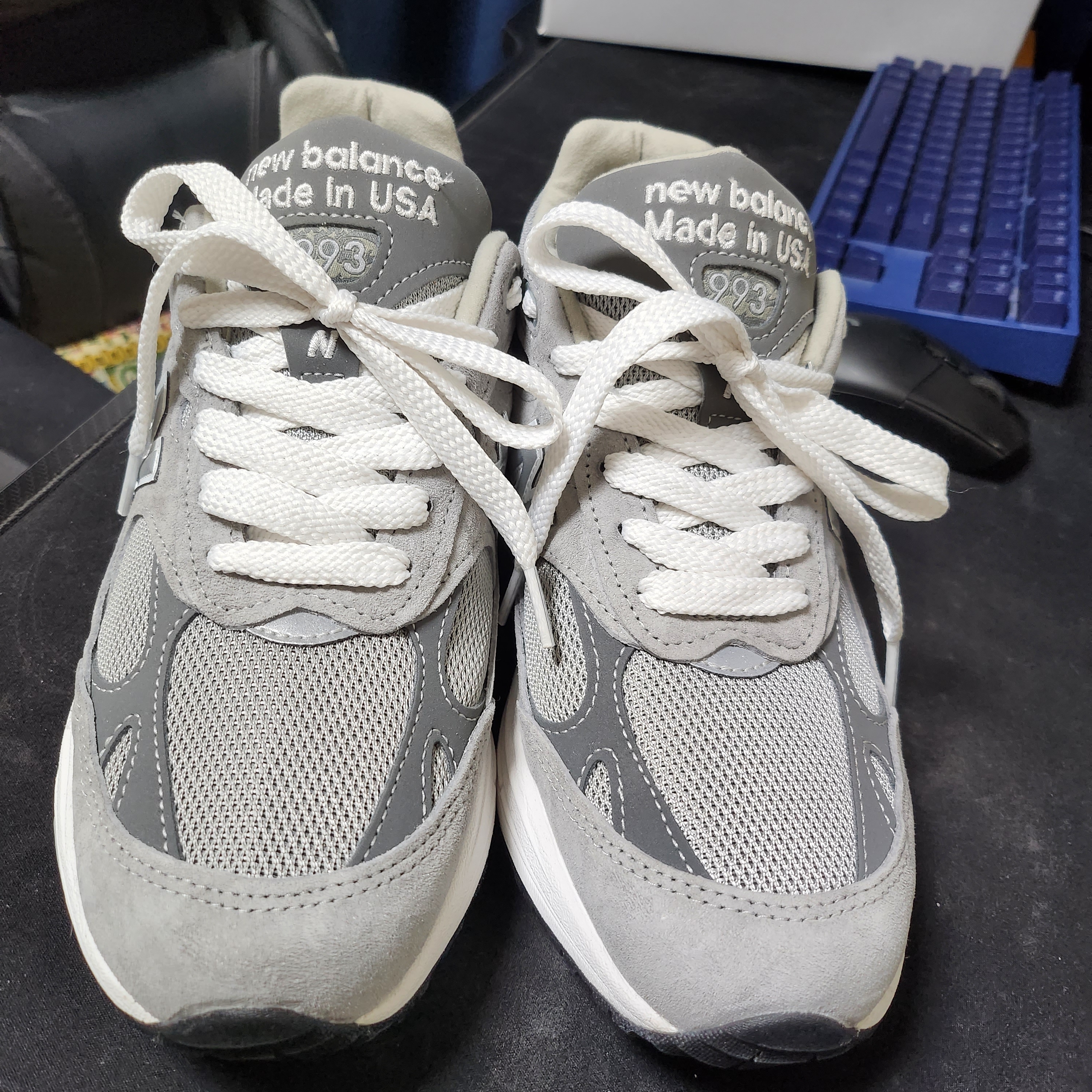 New Balance 993 Made in USA Grey - D Standard 착용 스타일 - 2