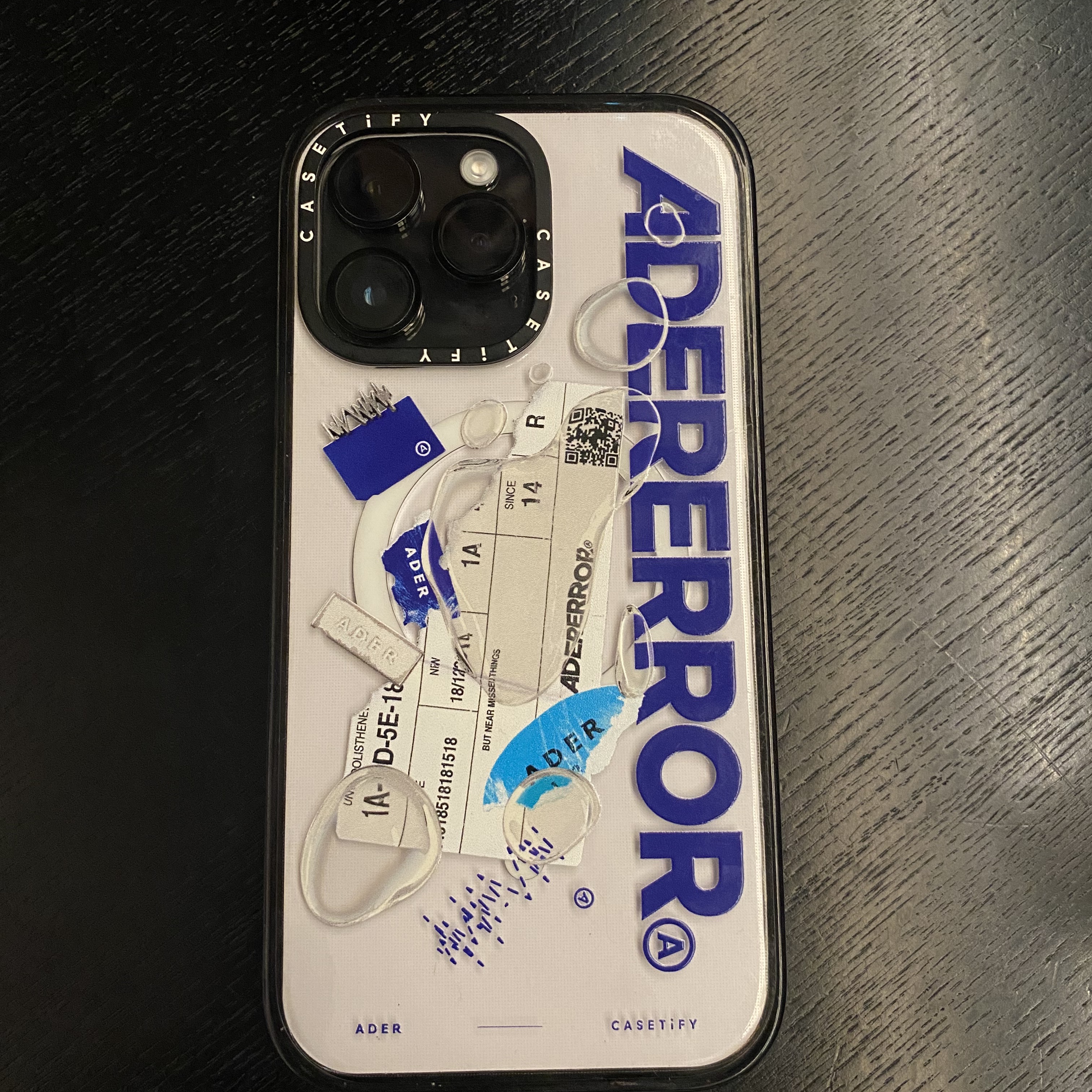 Casetify x Ader Error iPhone Sticker Magsafe Case Clear, Apple iPhone 14 Pro Max 128GB Space Black (Korean Ver.) 착용 스타일