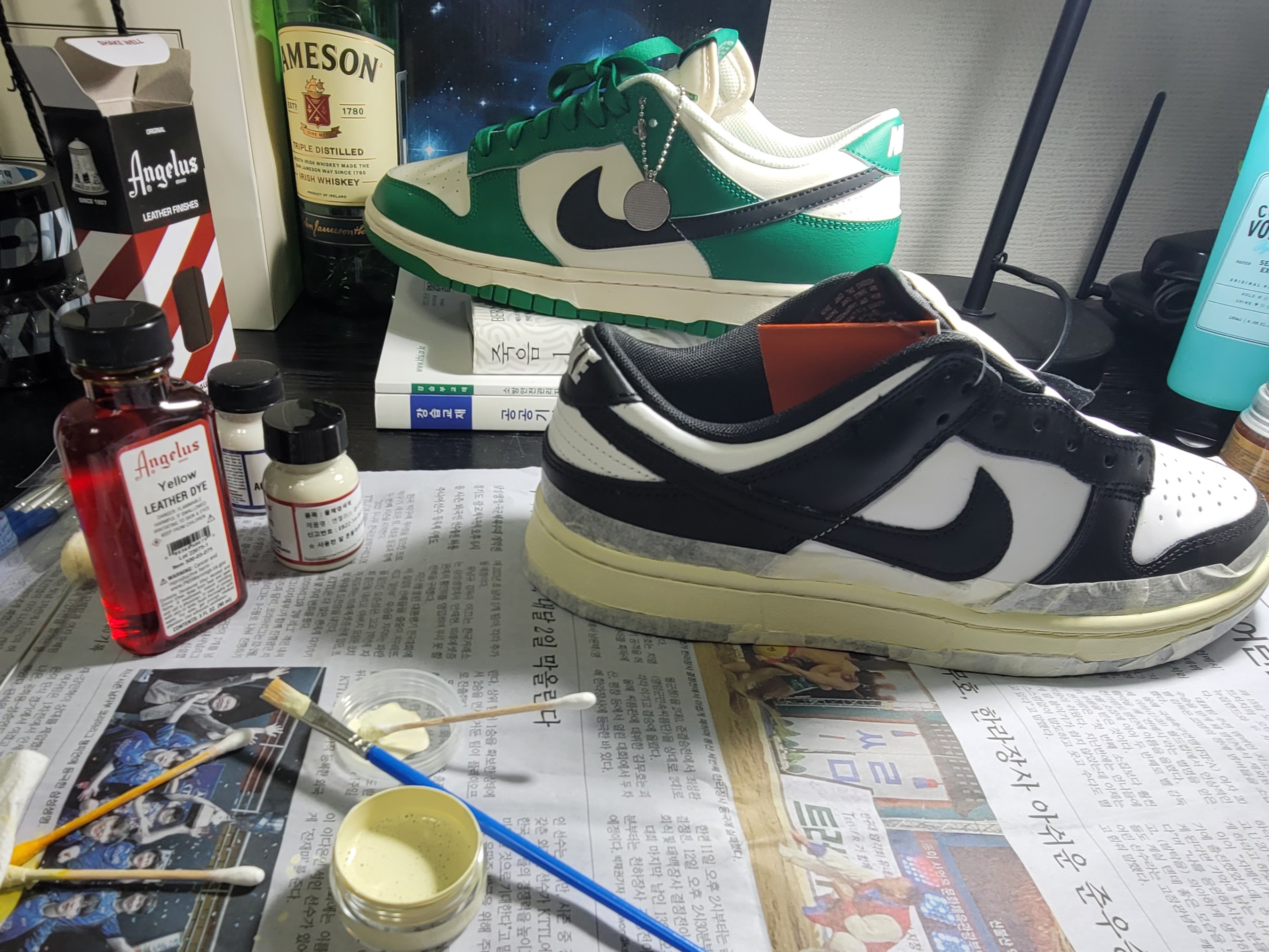 Nike Dunk Low Retro Black 착용 스타일 - 2