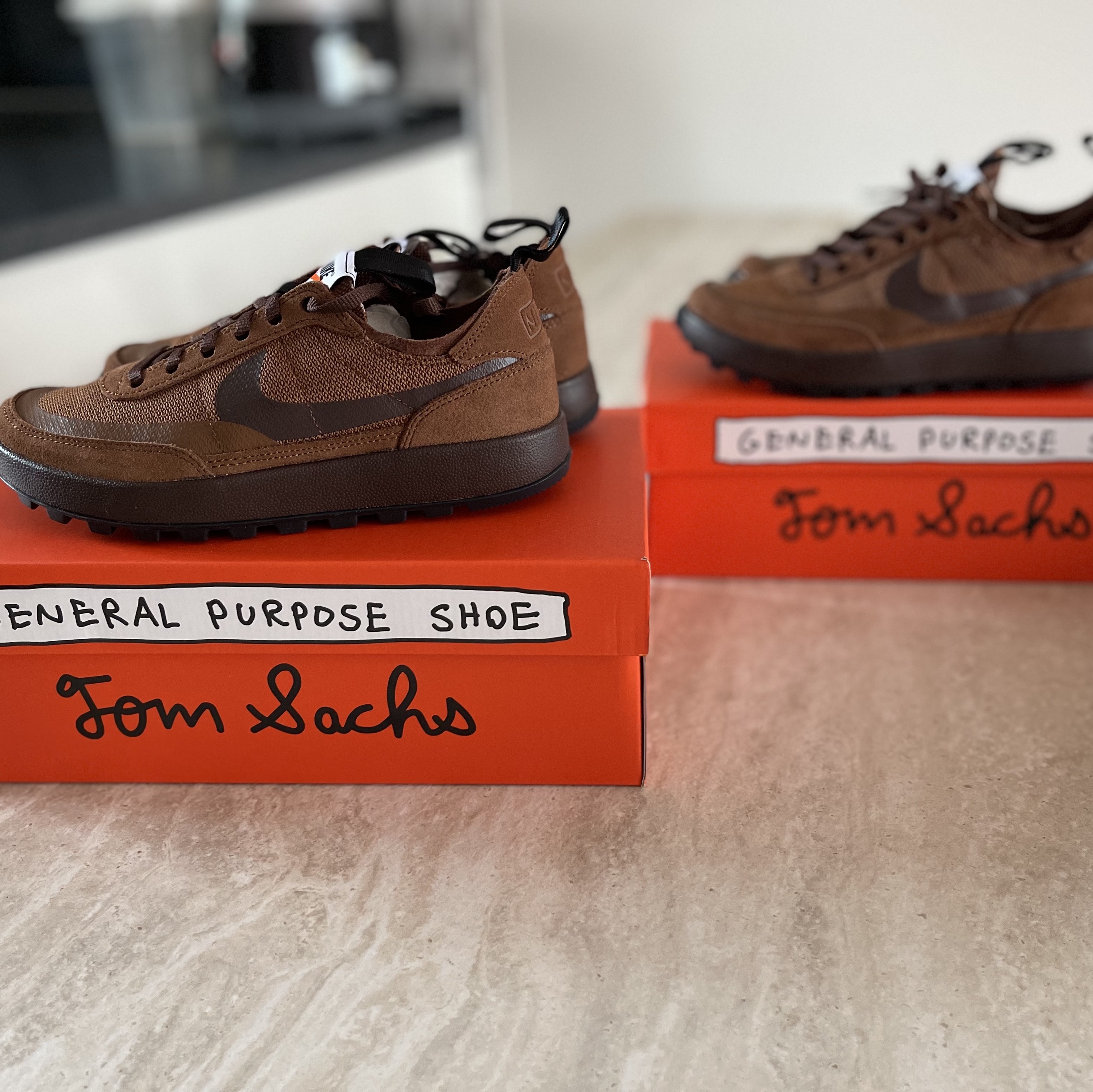 Nike x Tom Sachs General Purpose Shoe Brown 착용 스타일 - 1