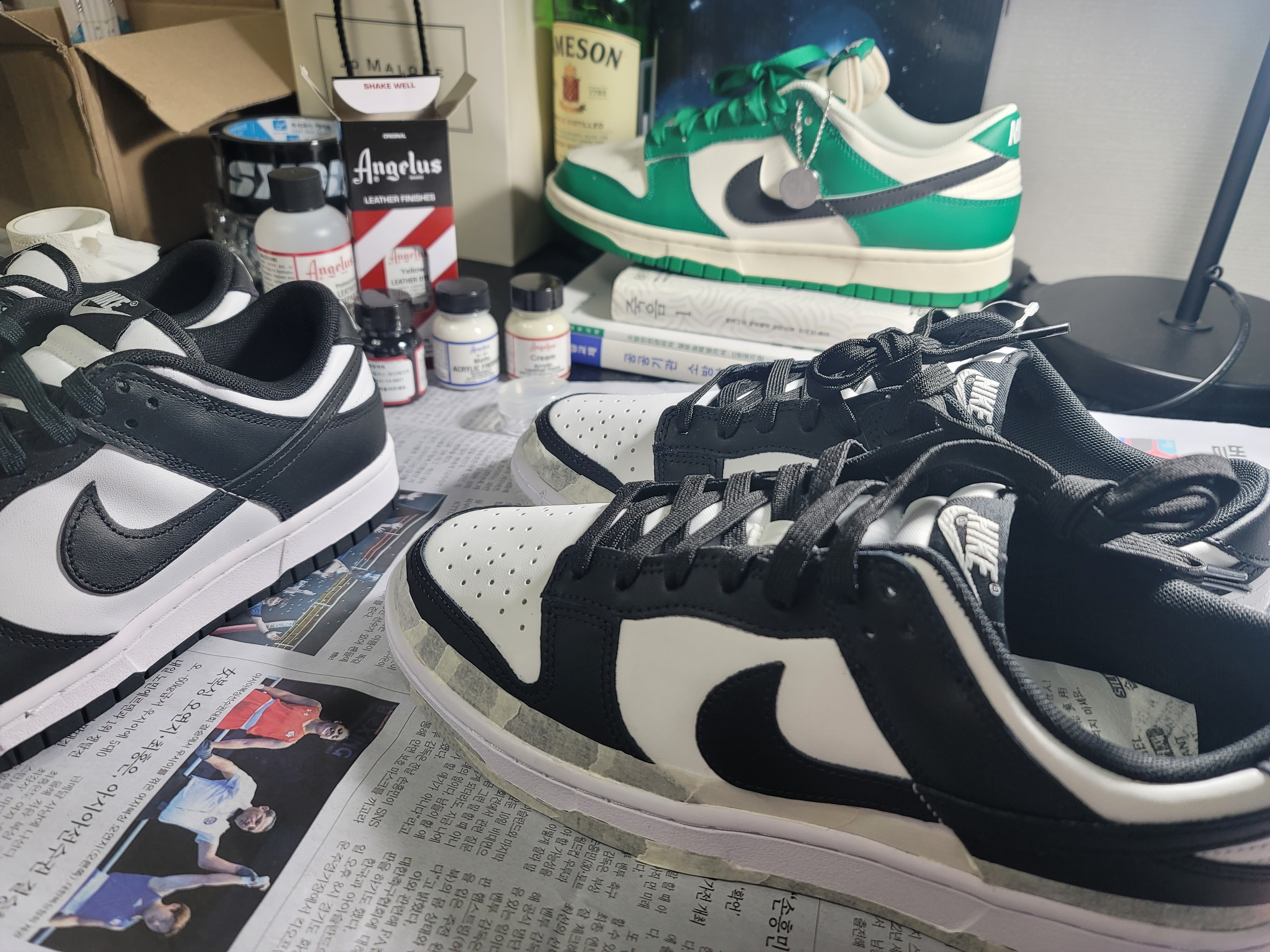 Nike Dunk Low Retro Black 착용 스타일 - 1