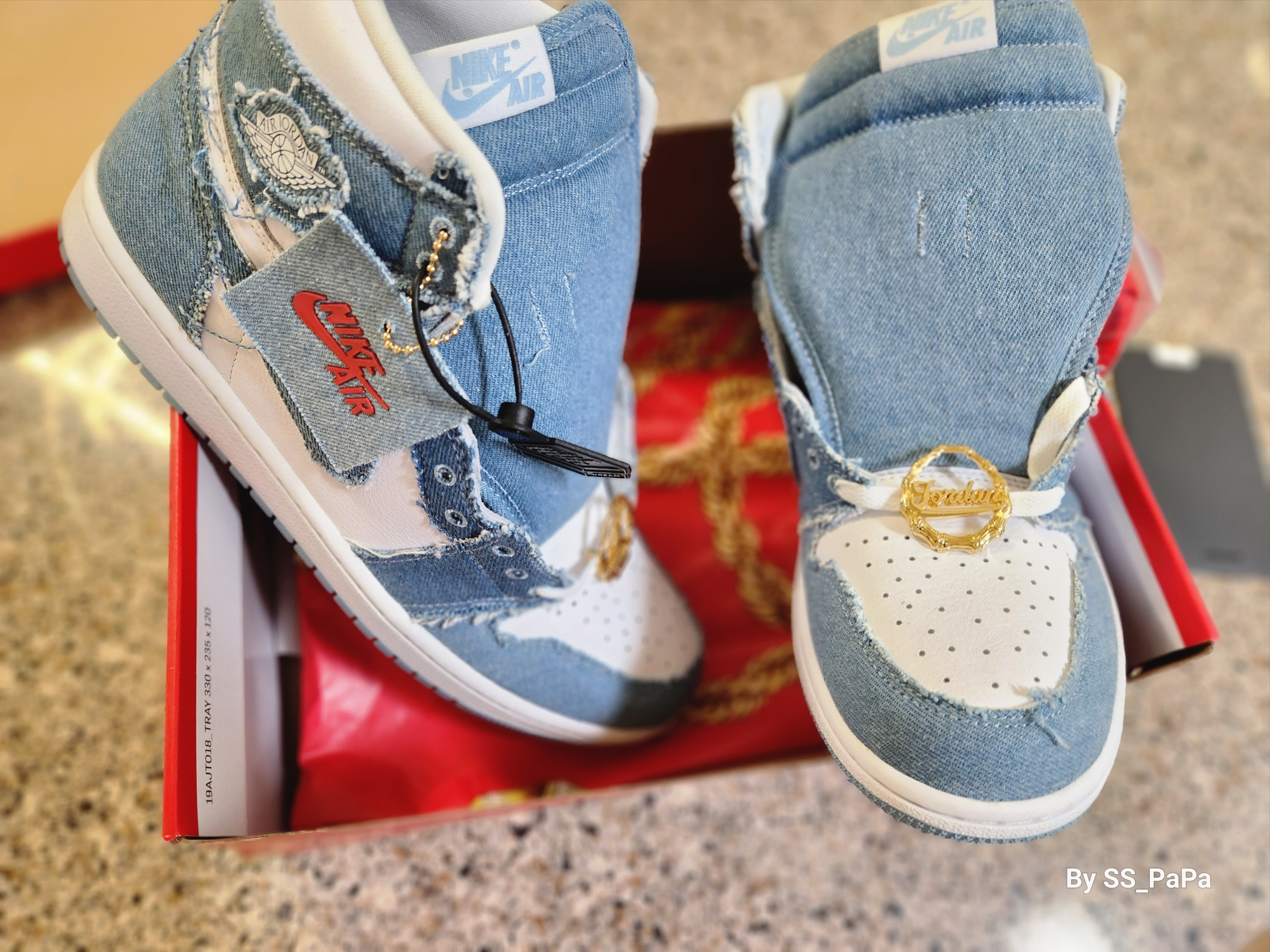 (W) Jordan 1 Retro High OG Denim 착용 스타일 - 5