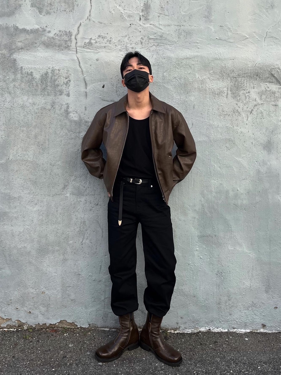 Our Legacy Camion Boot Olive Leather 착용 스타일