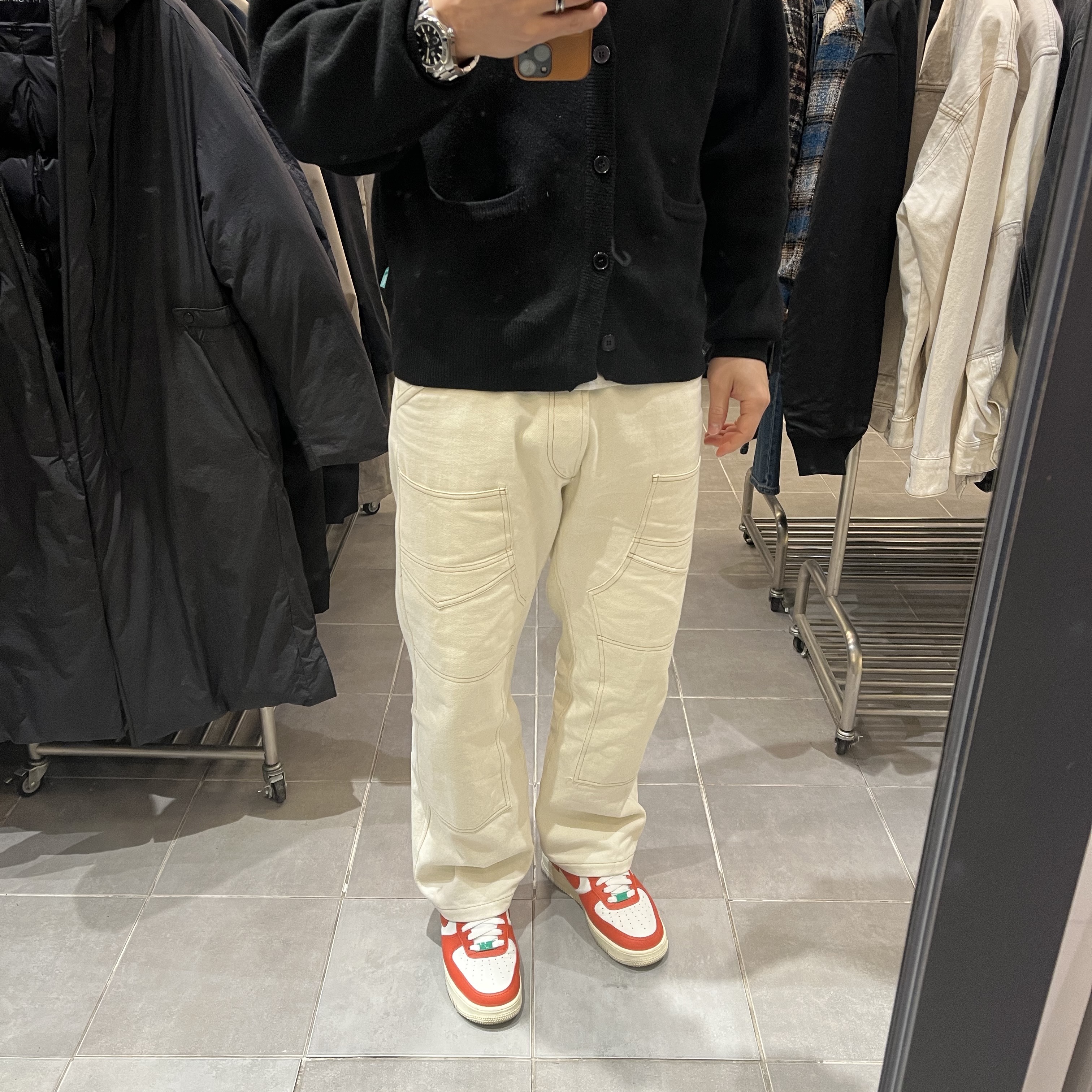 Nike Air Force 1 '07 LV8 Pojangmacha, Nike x Tom Sachs General Purpose Shoe Brown 착용 스타일 - 1