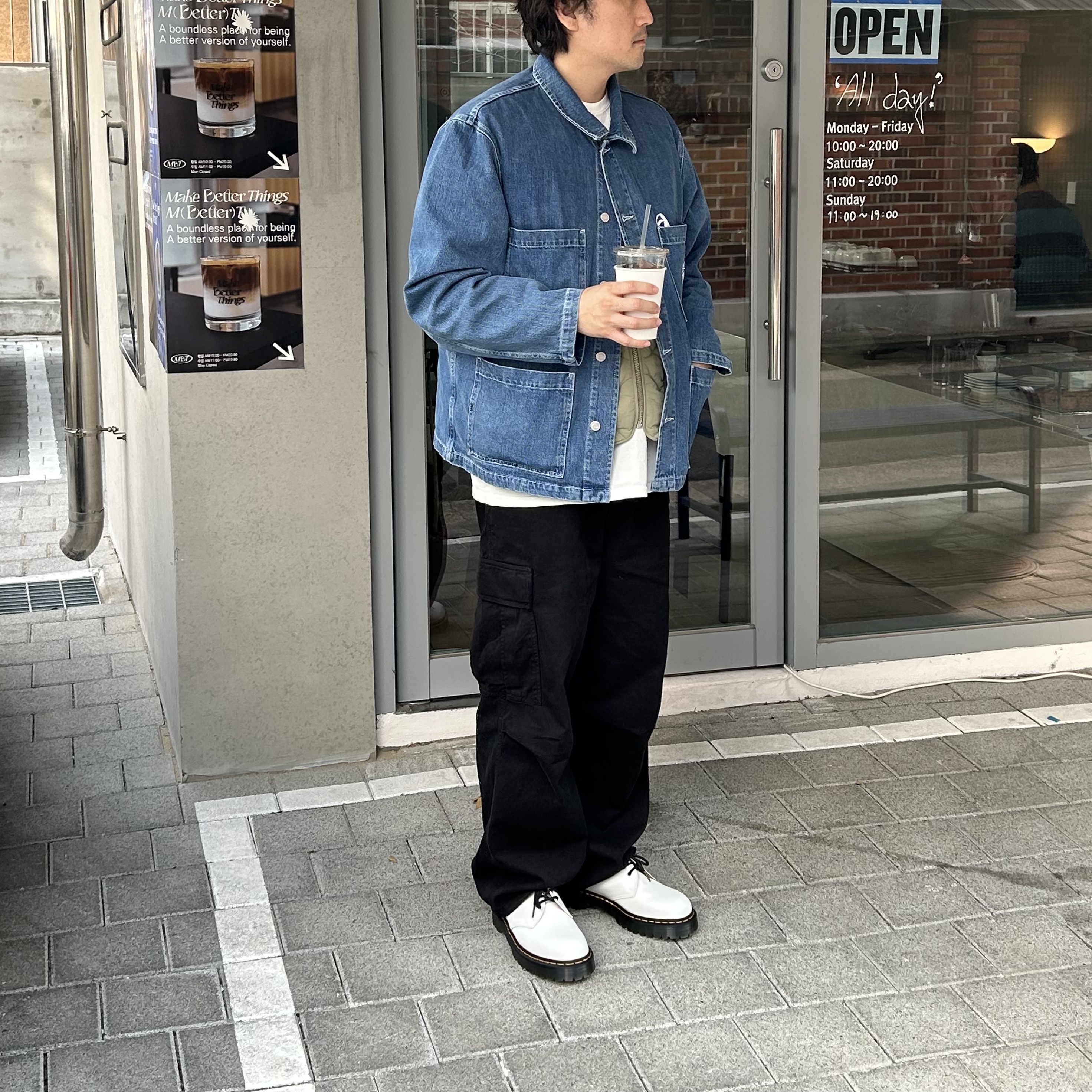 Stussy Denim Chore Jacket 착용 스타일